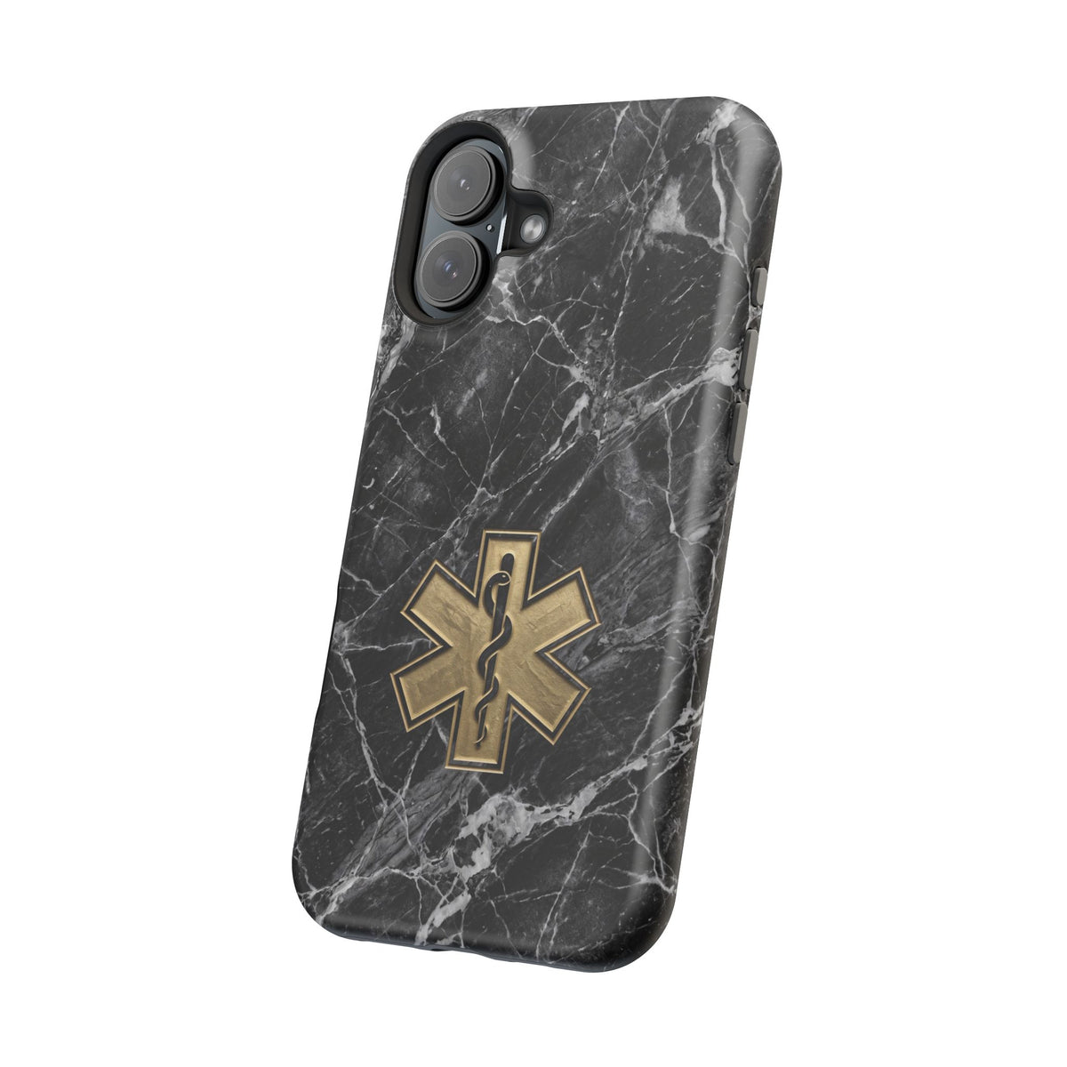 Paramedic/EMT Marble Phone Case — Magnetic Wireless Charging Cover