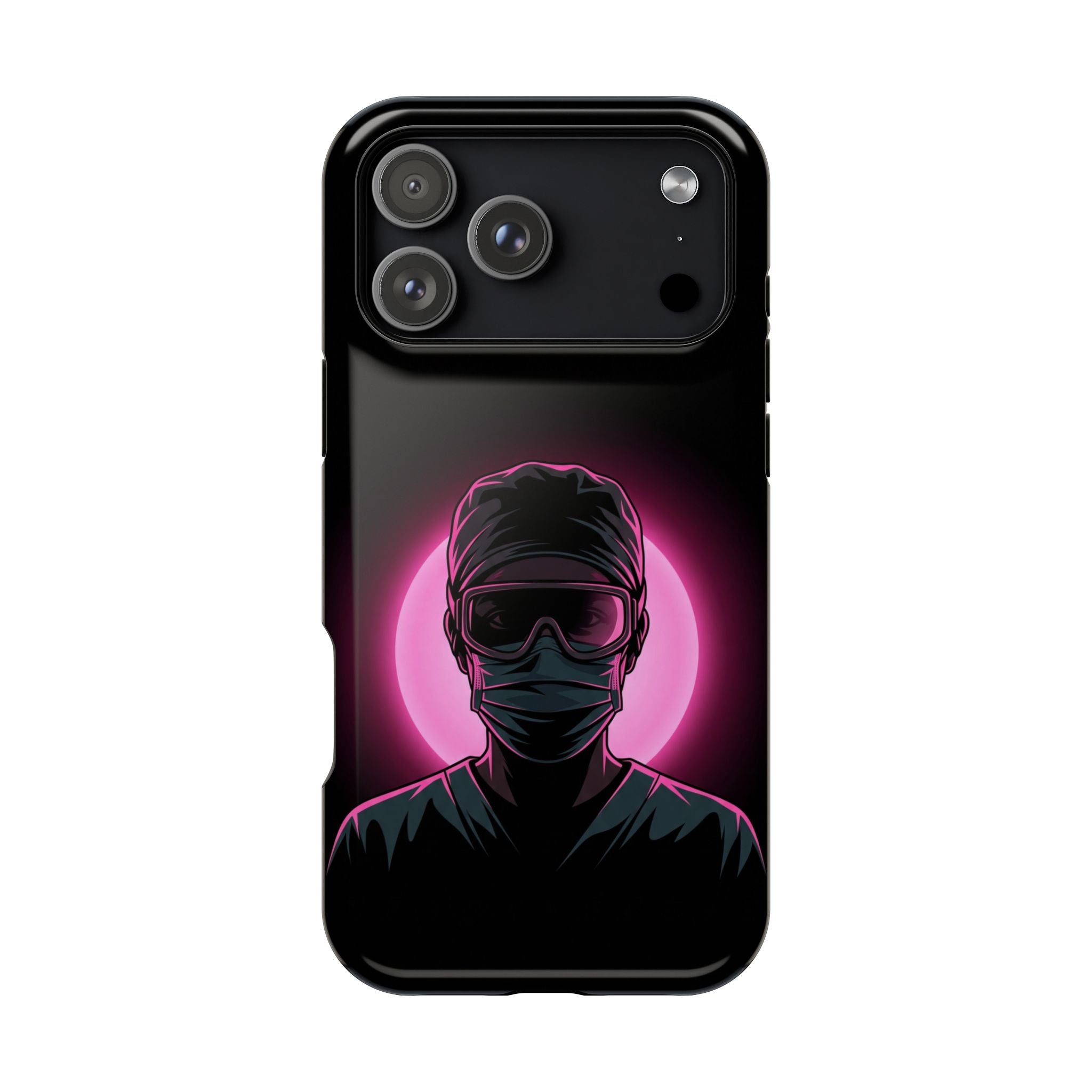Nurse Portrait Phone Case — Navy Wireless Charging Cover
