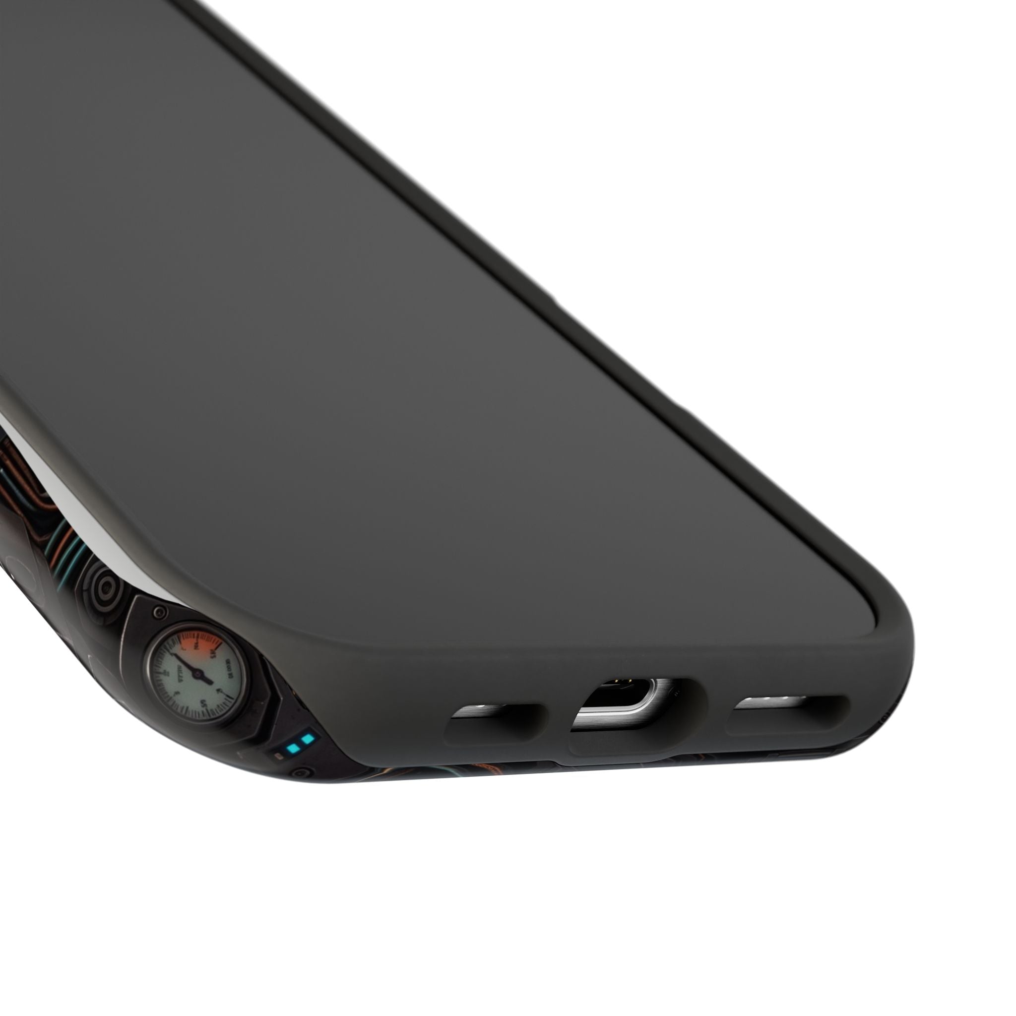 Mech Armor Phone Case — Industrial Circuit Wireless Charging Cover