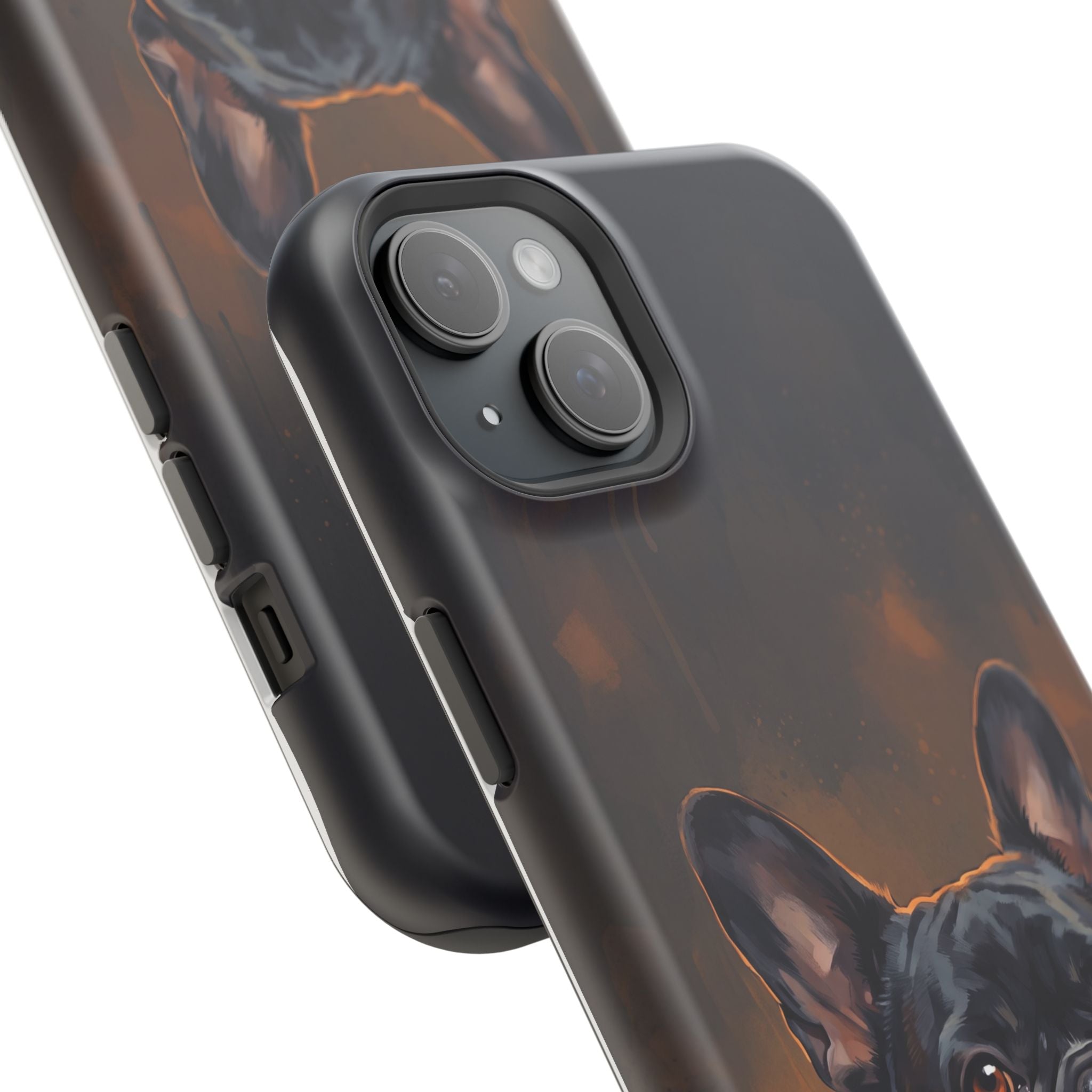 French Bulldog Portrait Phone Case — Impact-Resistant Wireless Charging Cover
