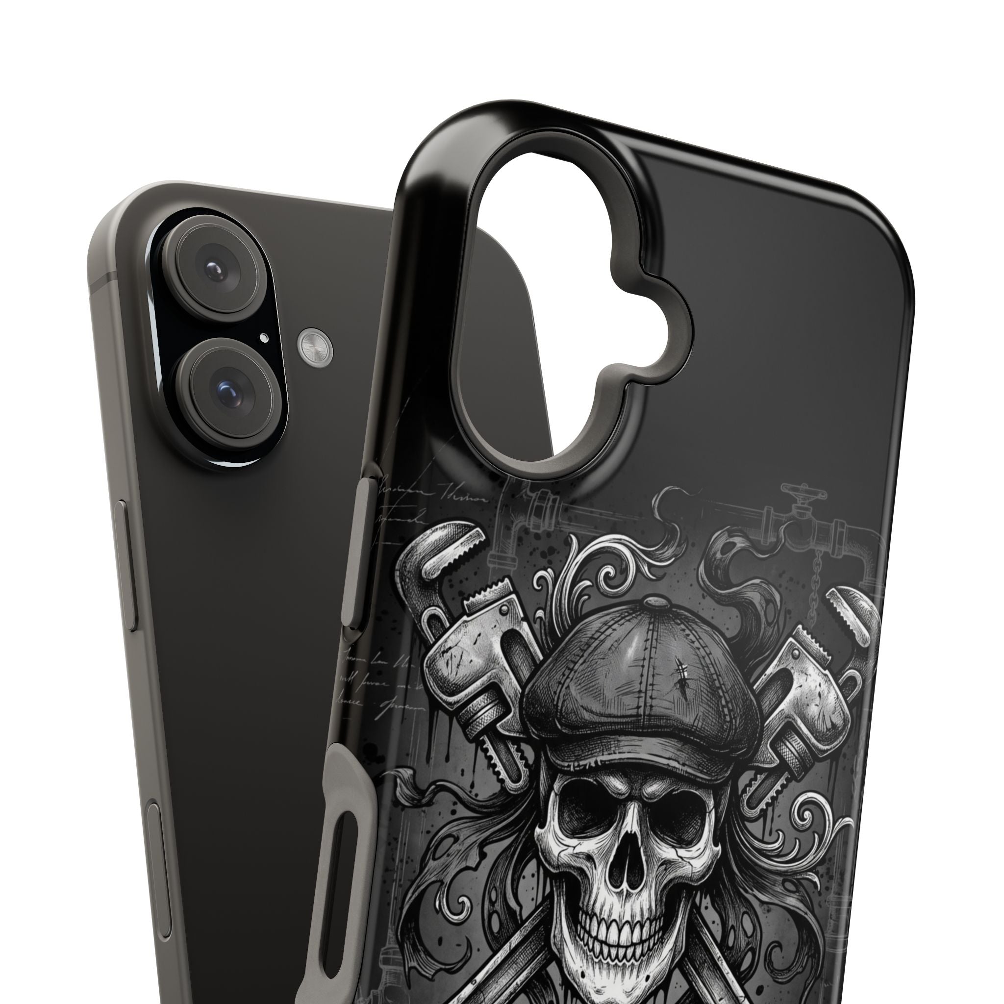 Skull & Wrenches Plumber Phone Case — Wireless Charging Cover
