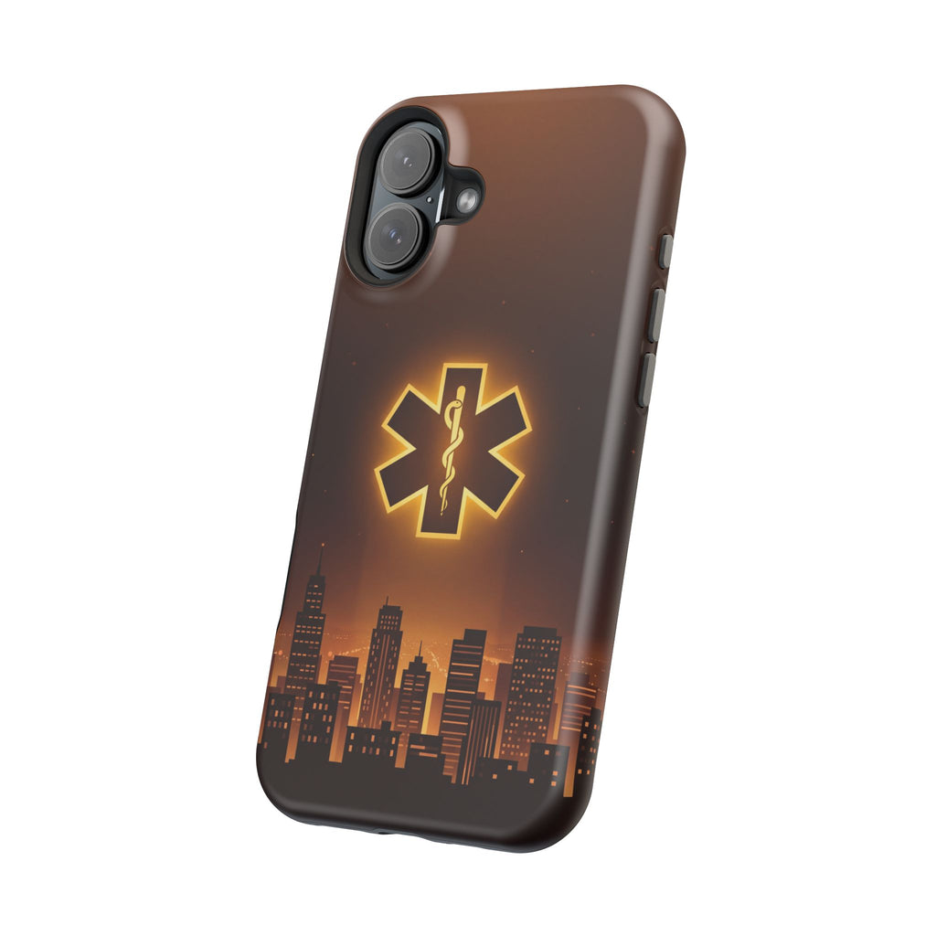 Paramedic/EMT Skyline Phone Case — Magnetic Wireless Charging Cover