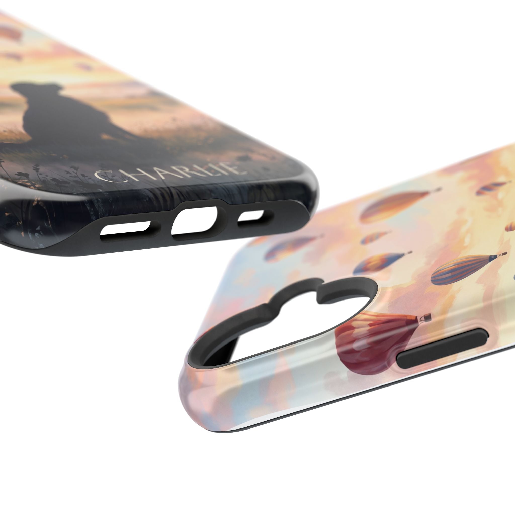 Personalized Golden Retriever Hot Air Balloon Phone Case — Wireless Charging Cover