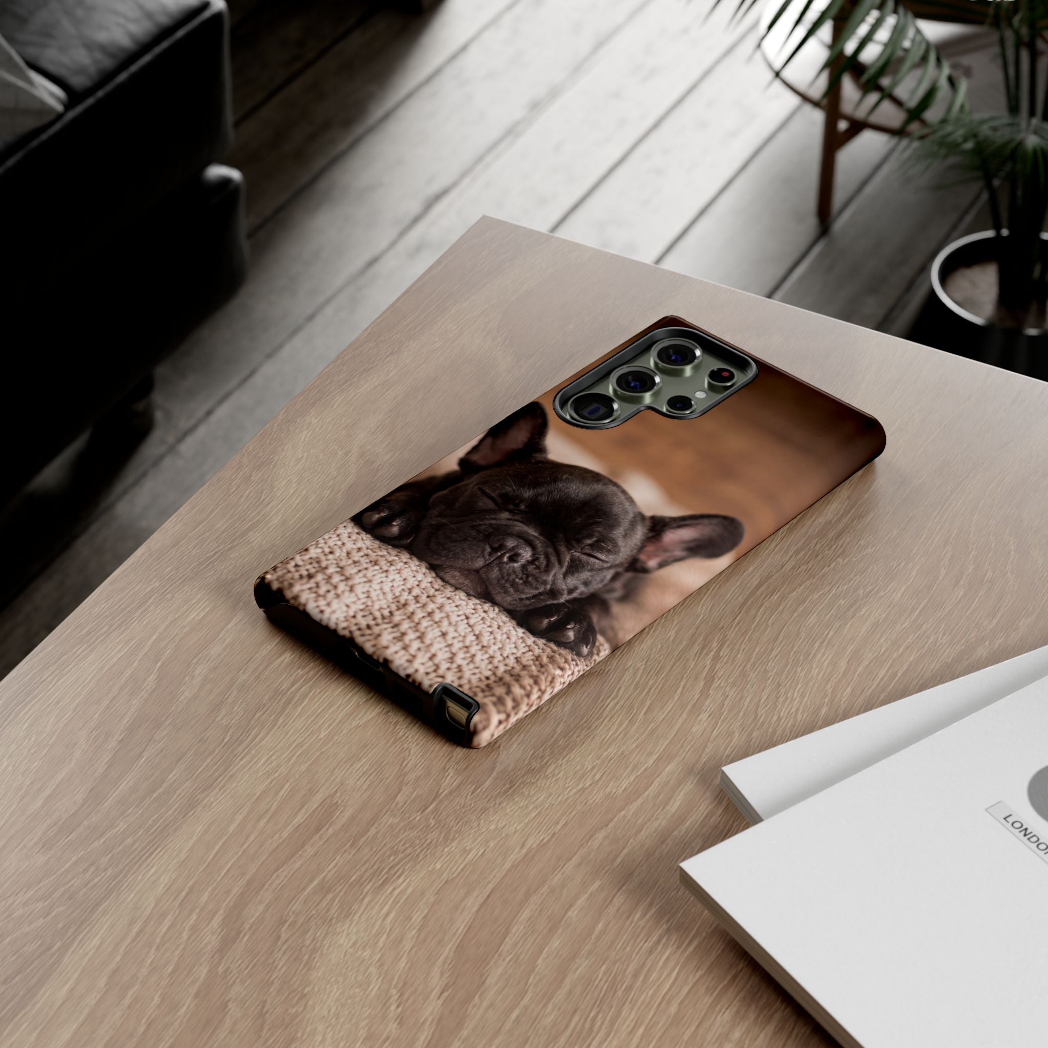 Sleeping French Bulldog Phone Case | Cozy Frenchie Resting on Blanket | iPhone & Samsung