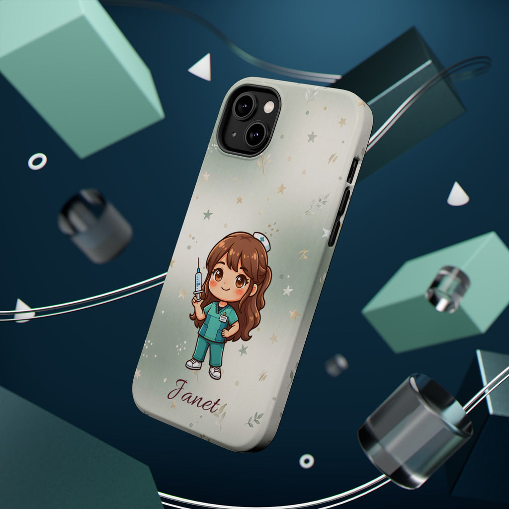 Personalized Nurse with Syringe Phone Case — Wireless Charging Cover