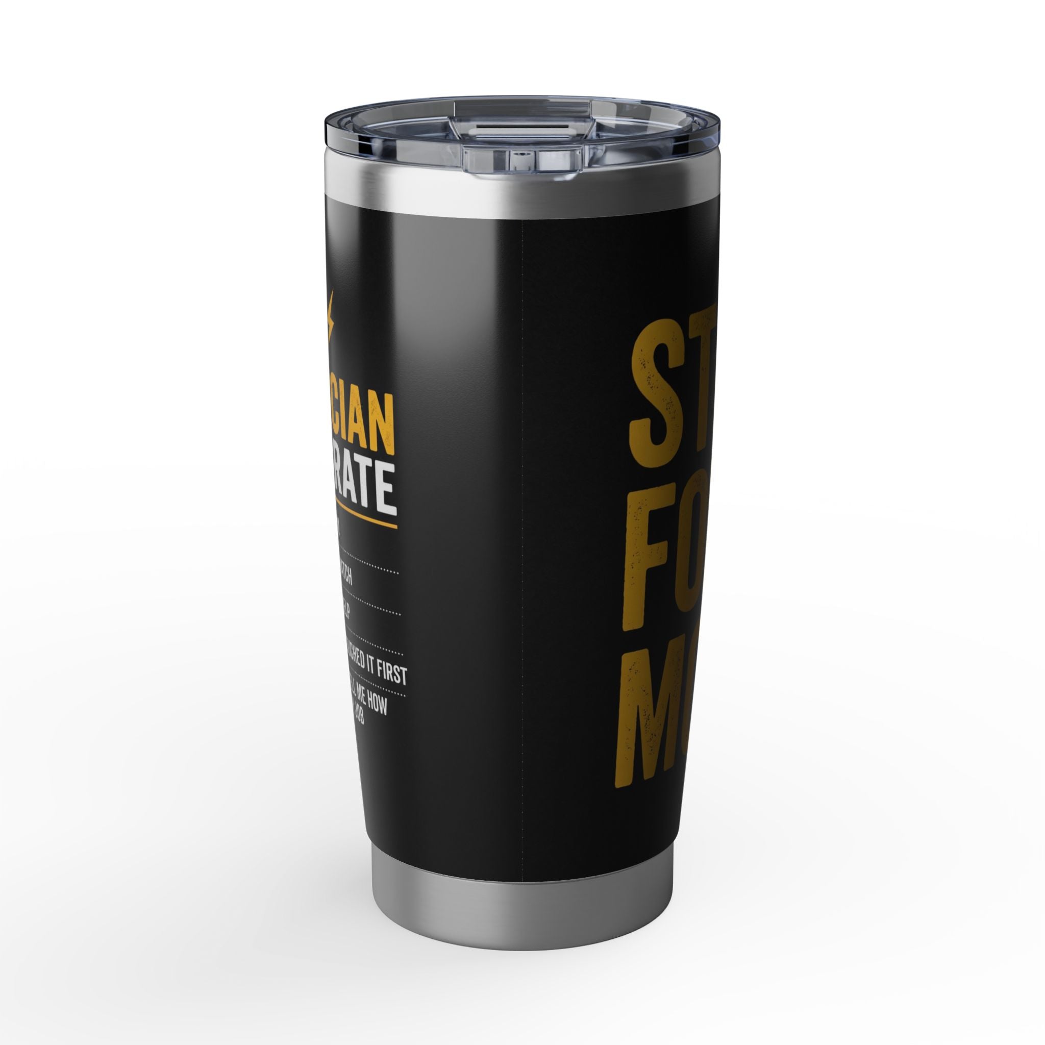 Funny Electrician Tumbler – "Strips For Money" Hourly Rate Design 20 oz