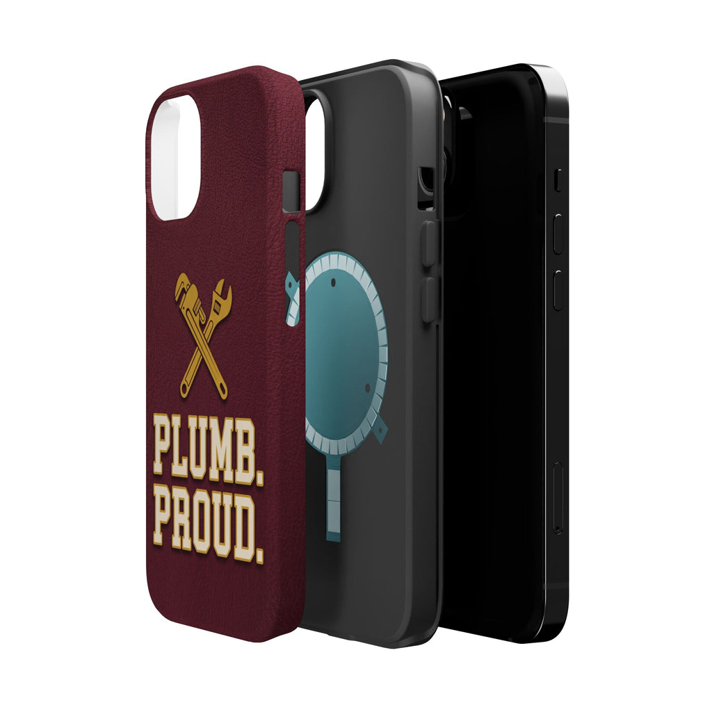 Plumb. Proud. Phone Case — Crossed Wrenches Wireless Charging Cover