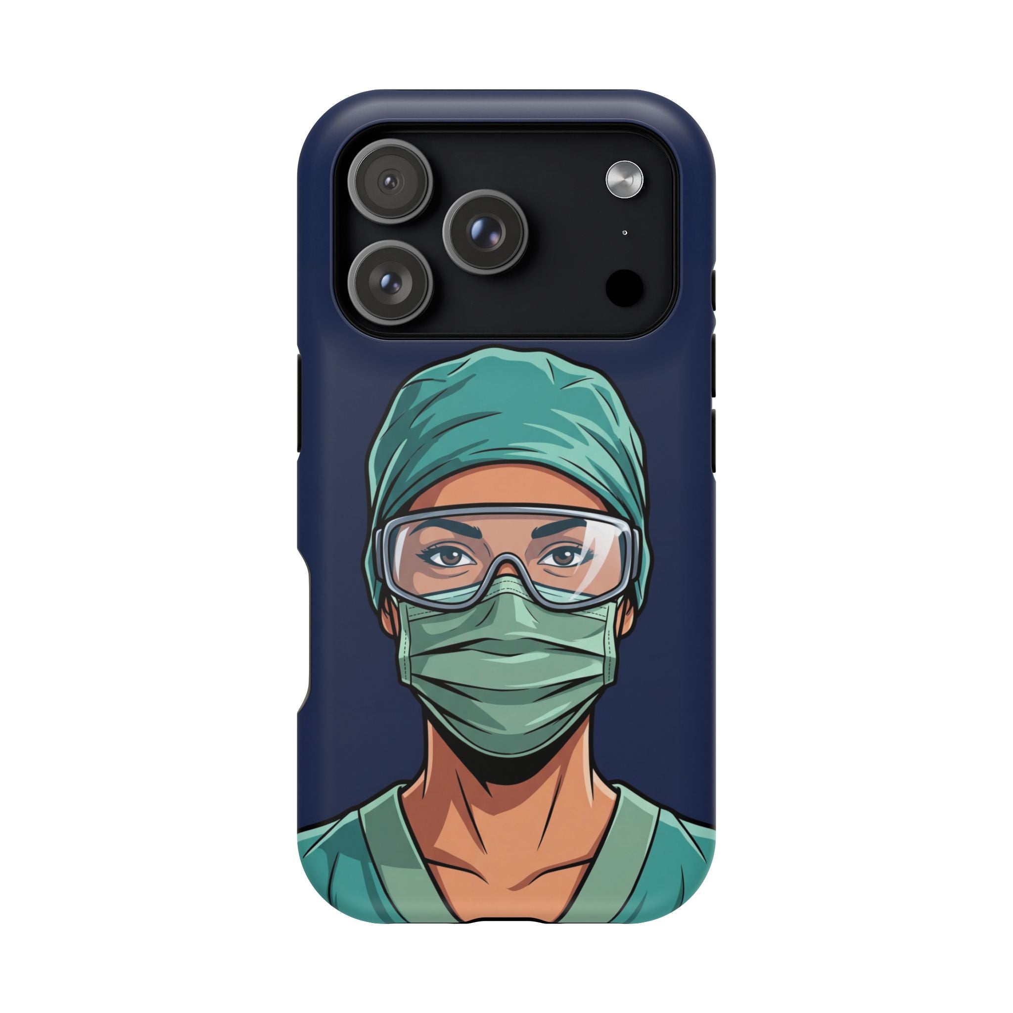 Bold Nurse Portrait Phone Case — Magnetic Wireless Charging Cover