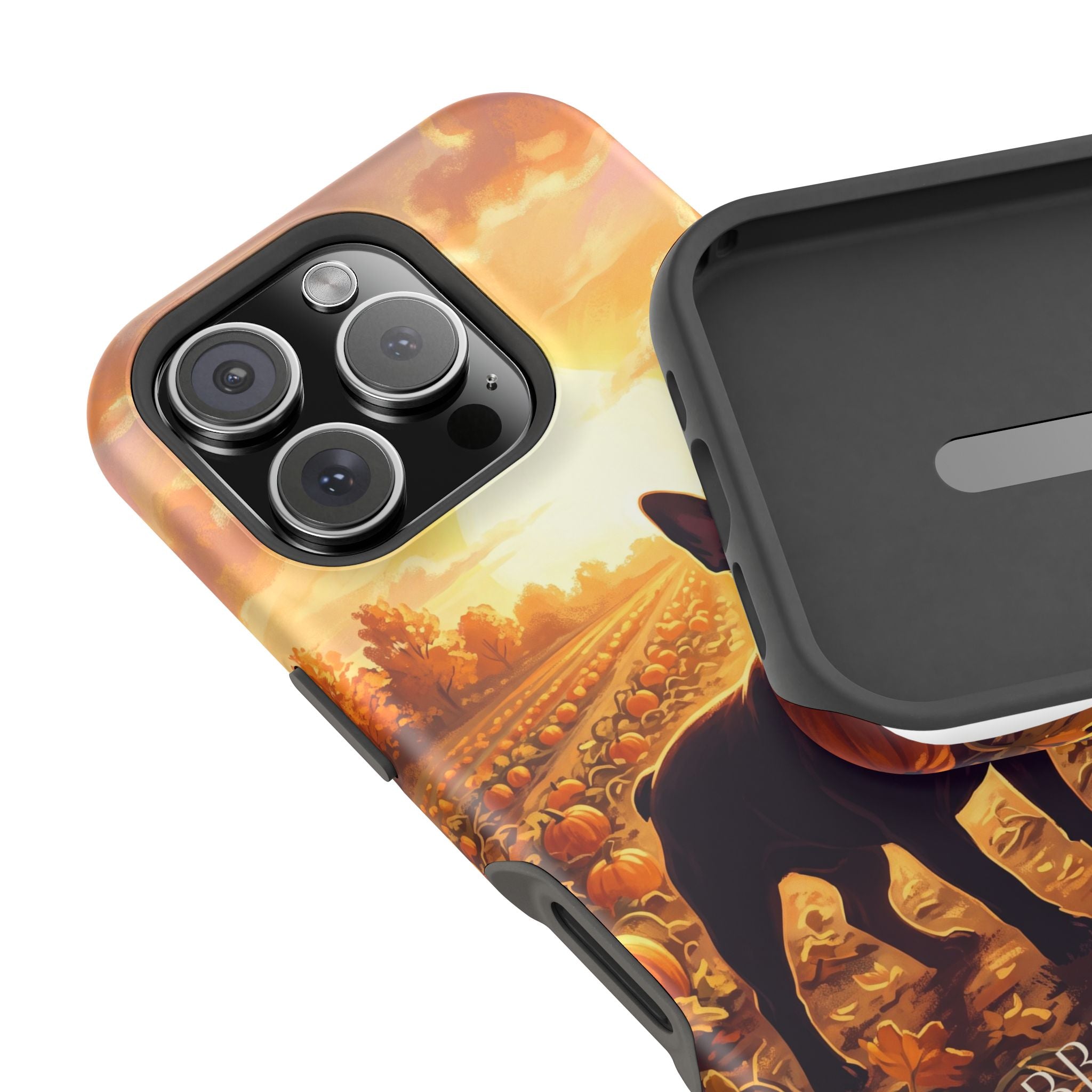 Personalized French Bulldog Pumpkin Patch Phone Case — Wireless Charging Cover