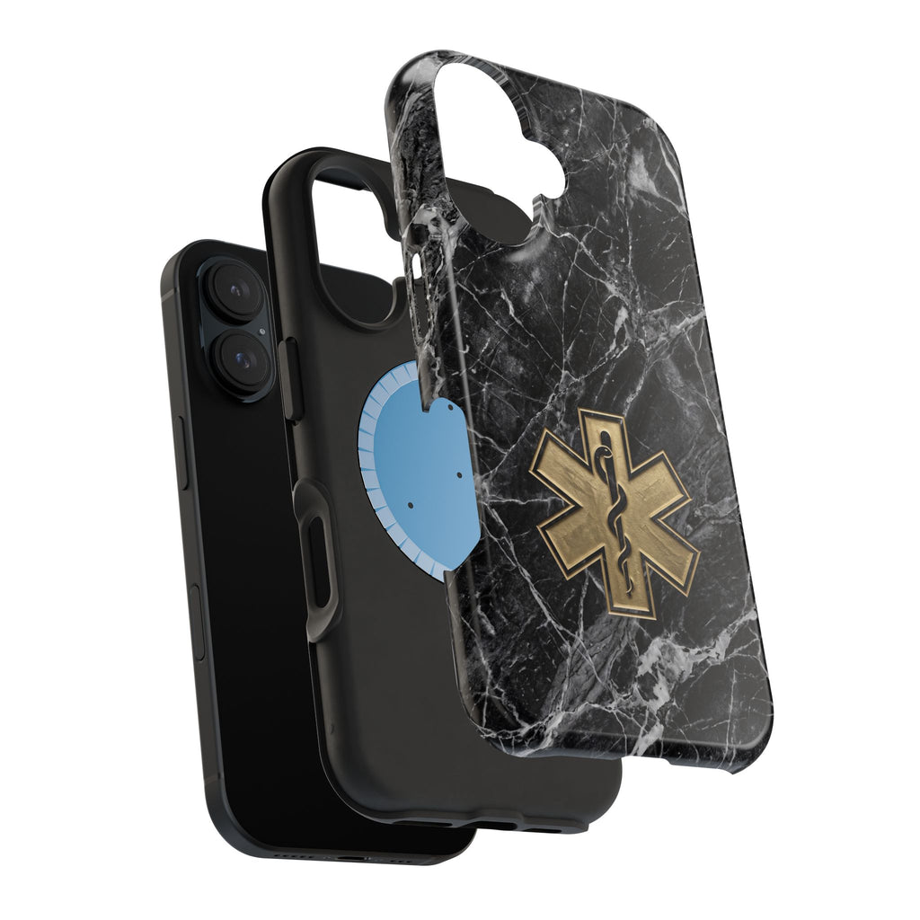 Paramedic/EMT Marble Phone Case — Magnetic Wireless Charging Cover