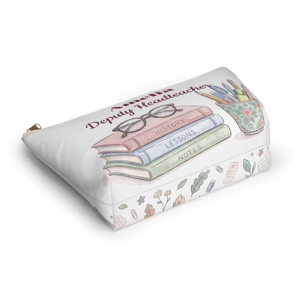 Personalized Teacher Gift Pouch – Custom Name Cosmetic Bag for Headteachers & Teachers