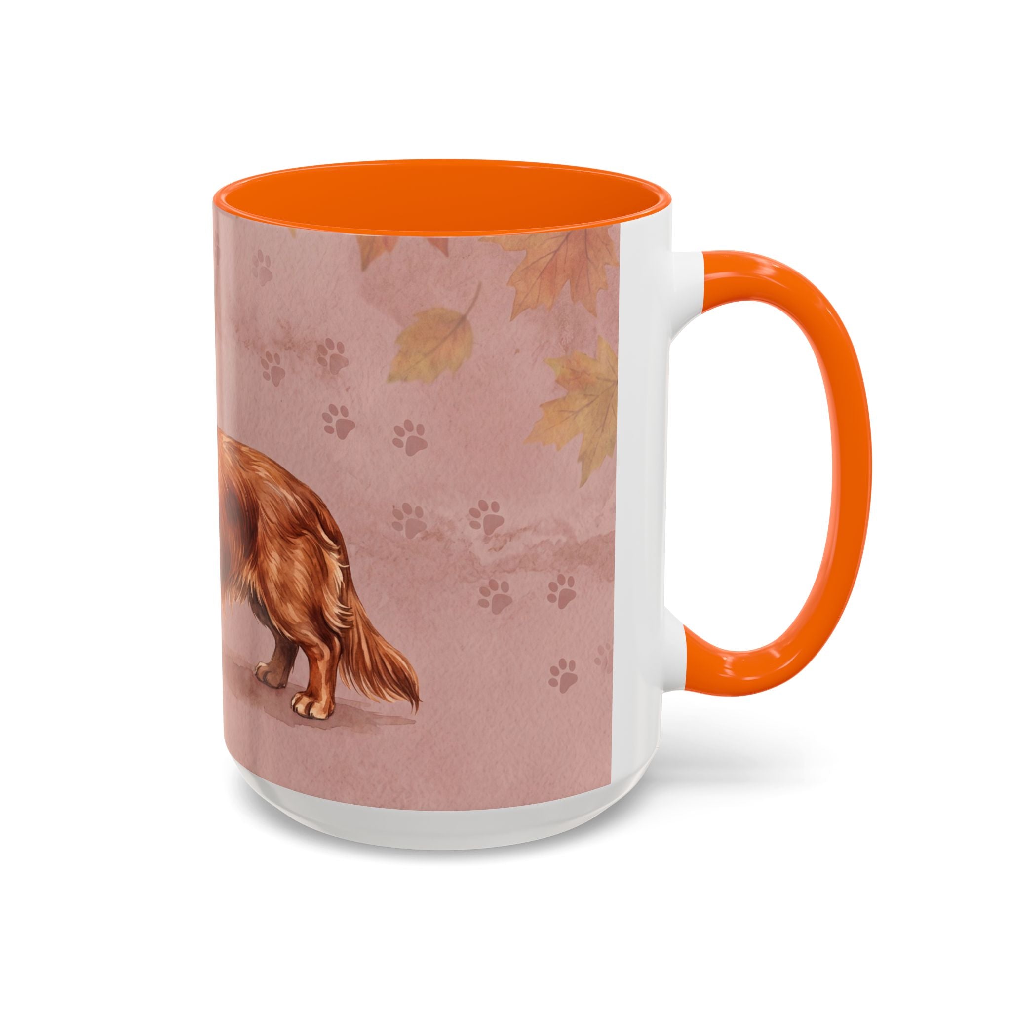 Dachshund Lover Mug | Long-Haired Wiener Dog with Plaid Bandana, Dusty Rose Watercolor Dog Gift