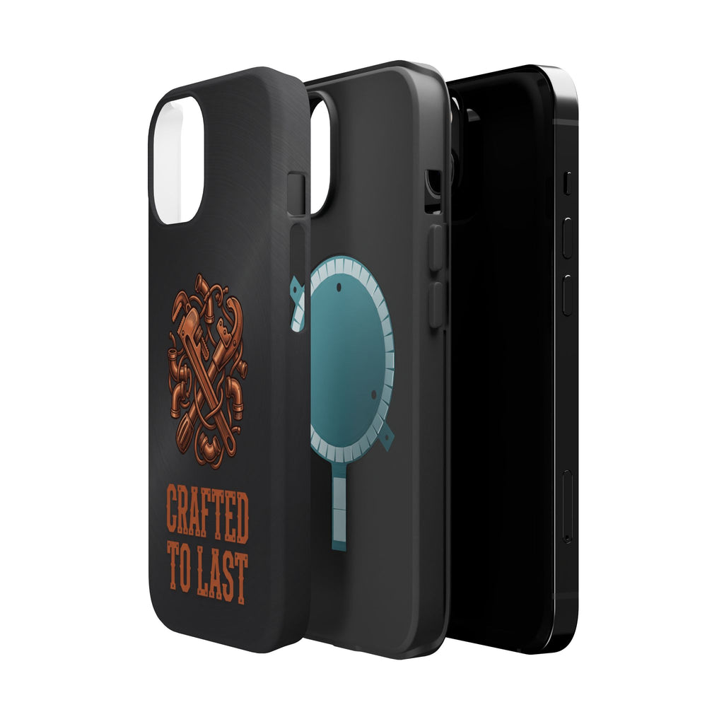 Crafted to Last Phone Case — Crossed Wrenches Wireless Charging Cover