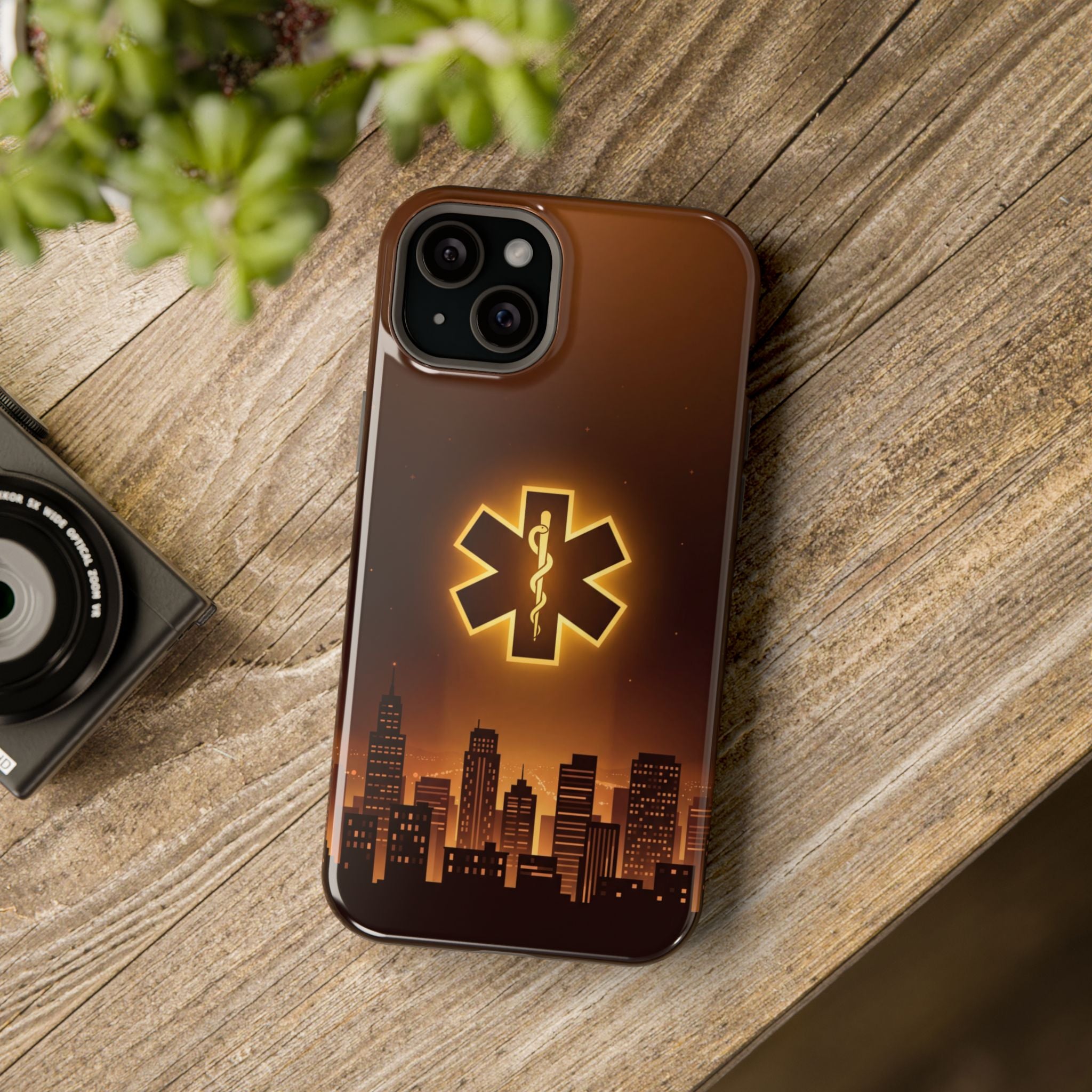 Paramedic/EMT Skyline Phone Case — Magnetic Wireless Charging Cover