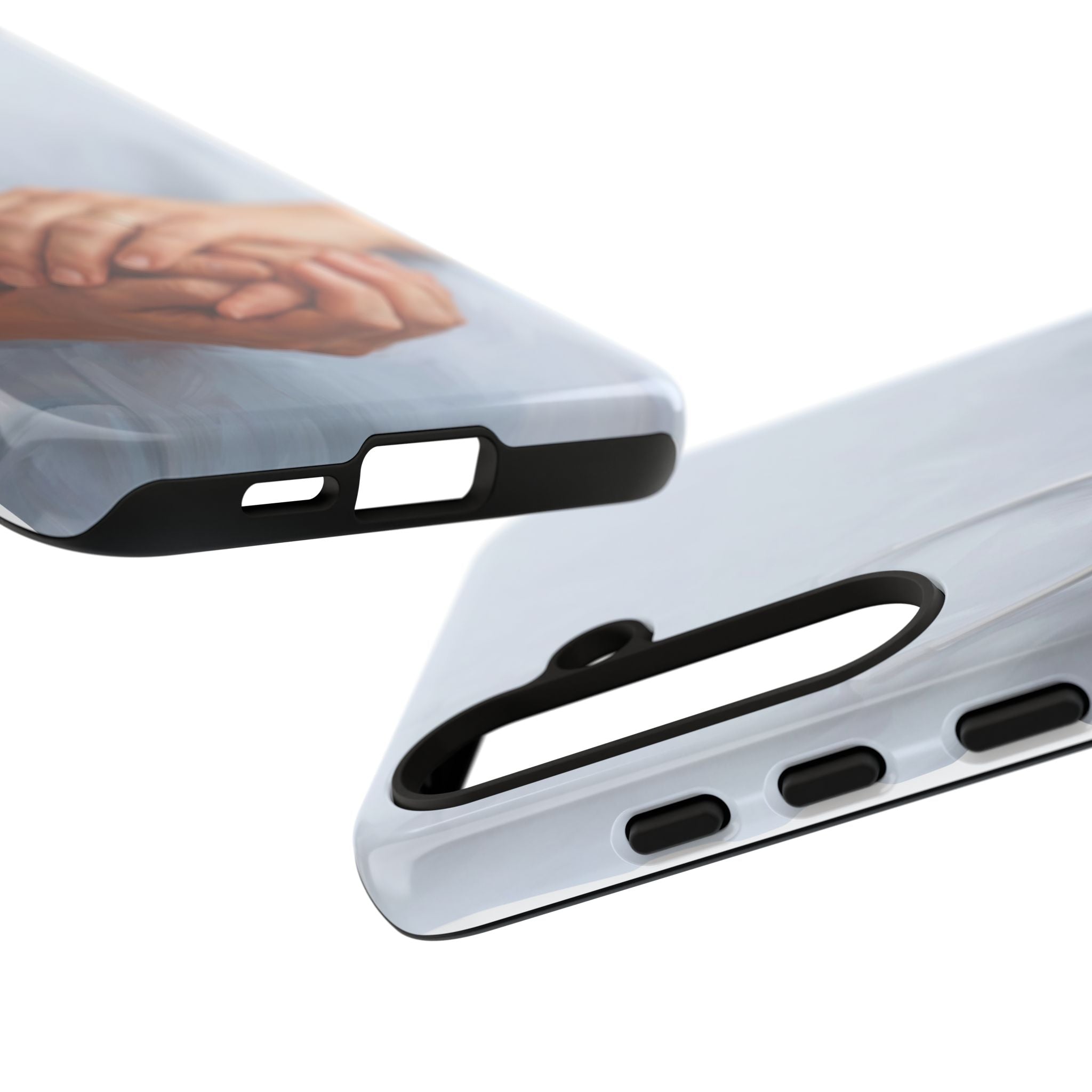 Nurse's Comforting Hands Phone Case | Caring Hands & Stethoscope Illustration | iPhone & Samsung