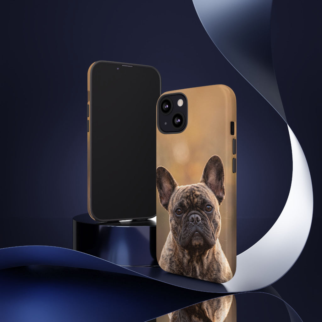French Bulldog Portrait Phone Case | Realistic Brindle Frenchie Photo Case | iPhone & Samsung