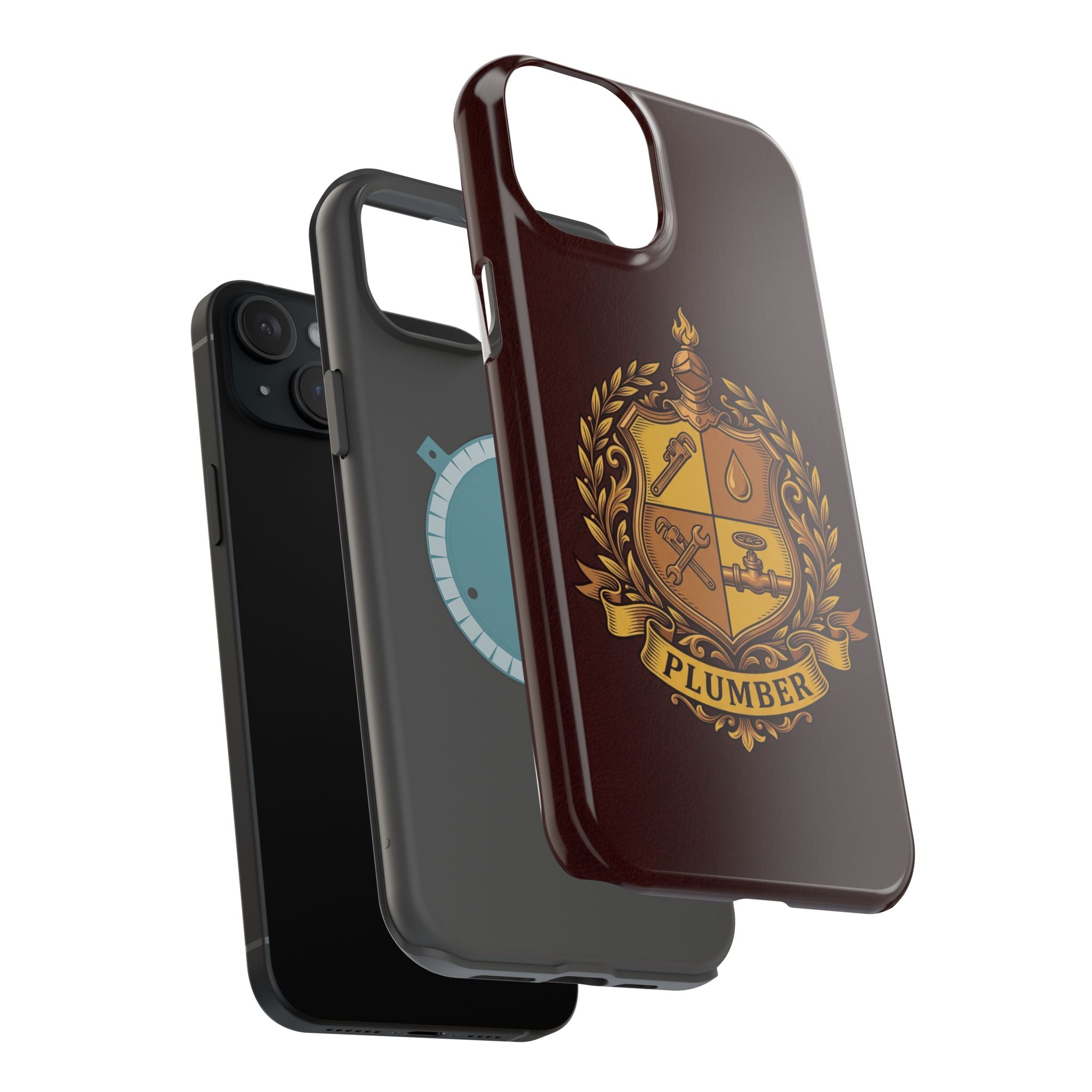 Plumber Crest Phone Case — Heraldic Shield Wireless Charging Cover