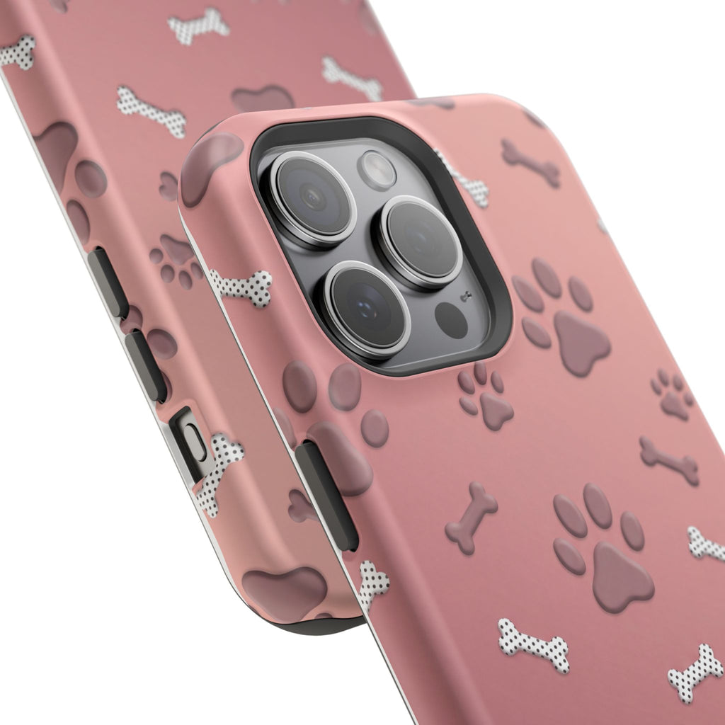 Paws & Bones Phone Case — Impact-Resistant Wireless Charging Cover