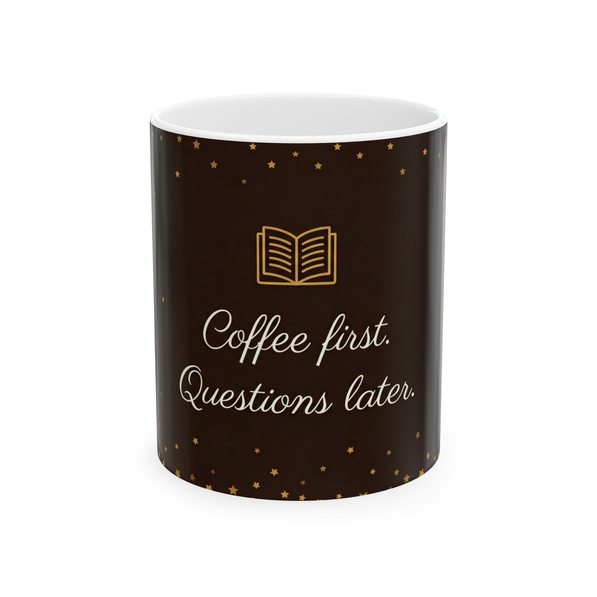 Teacher Coffee Mug - Coffee first questions later – Teacher Gift – End of Term Gift