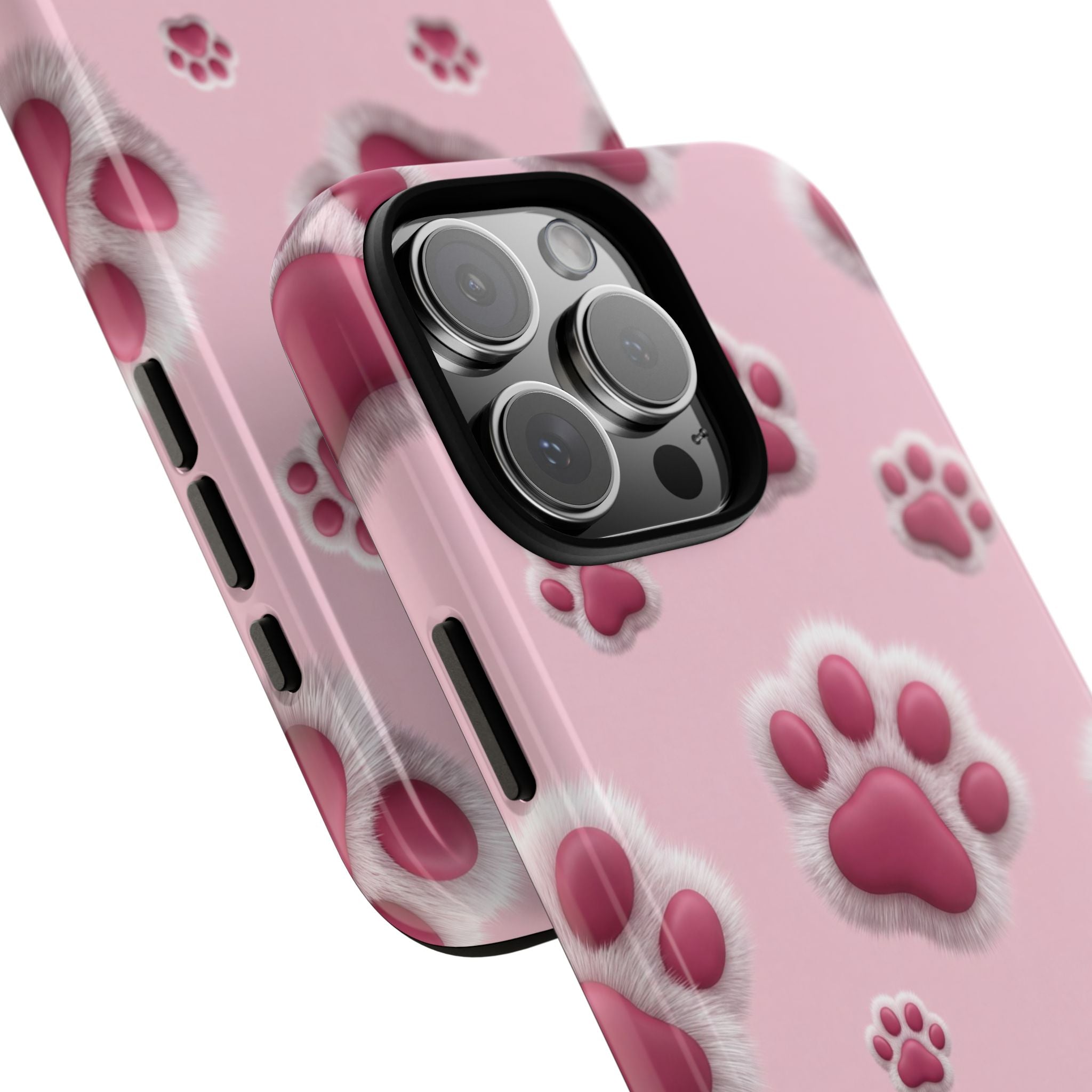 iphone & Samsung - Pink Paws Tough Phone Case — Cute Protective iPhone Cover