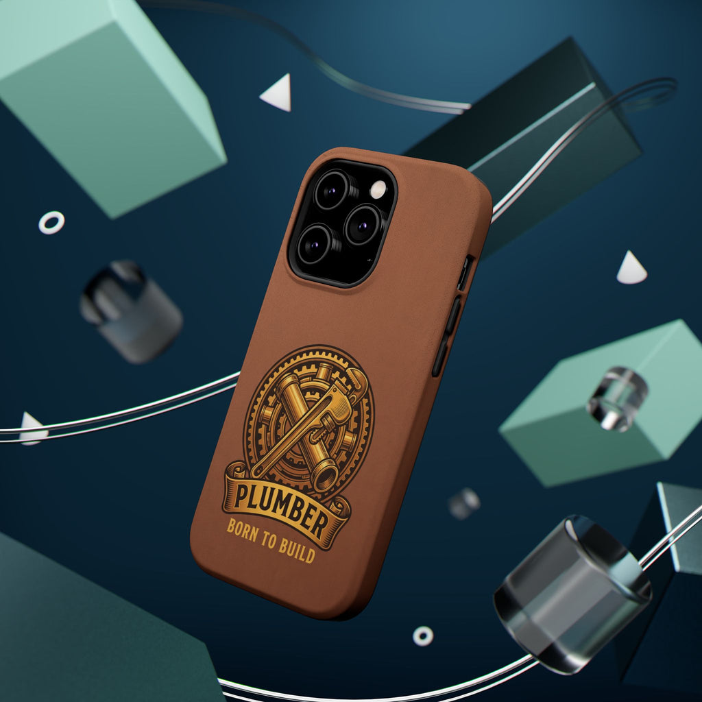 Plumber Born to Build Phone Case — Badge Wireless Charging Cover