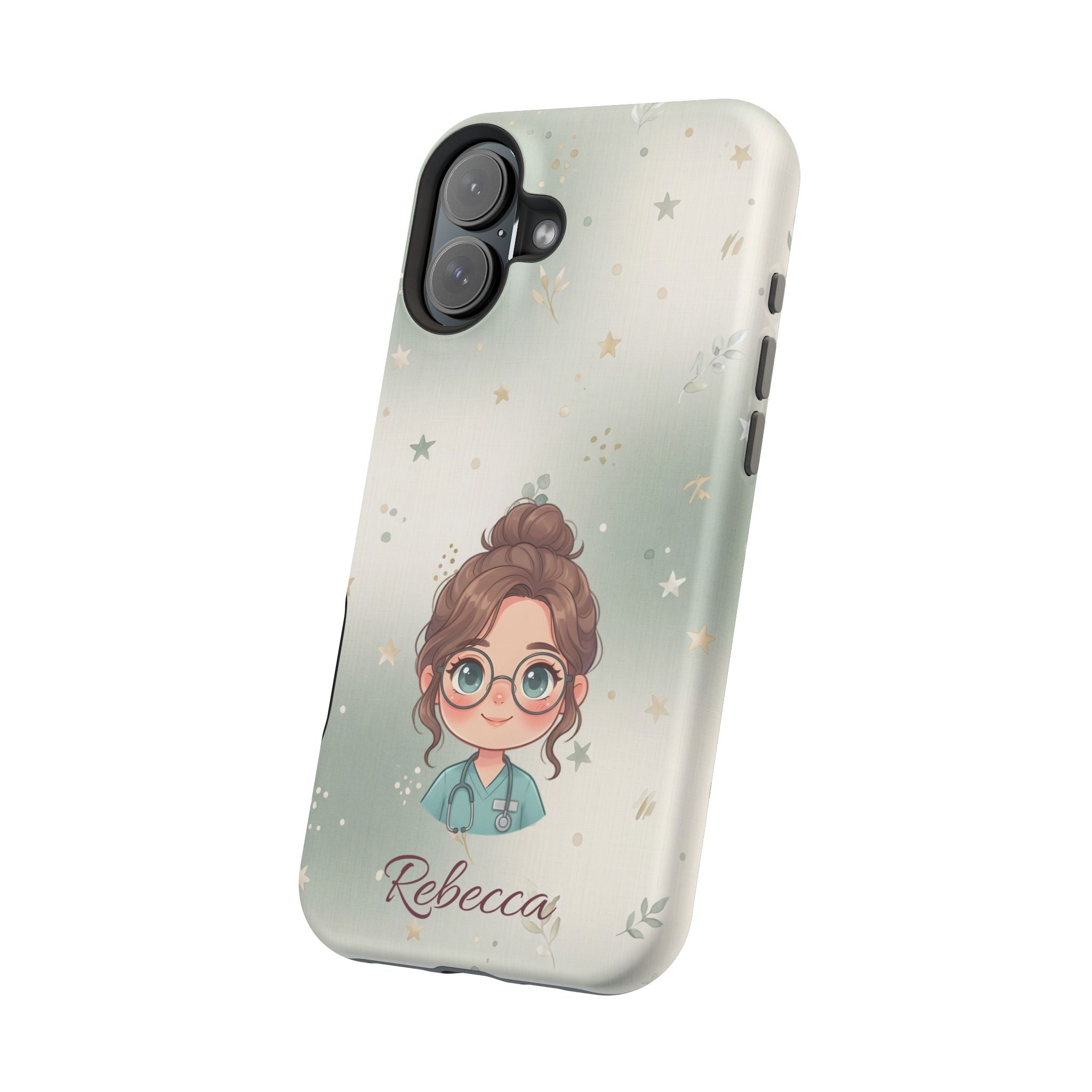 Personalized Starry Nurse Phone Case — Wireless Charging Cover