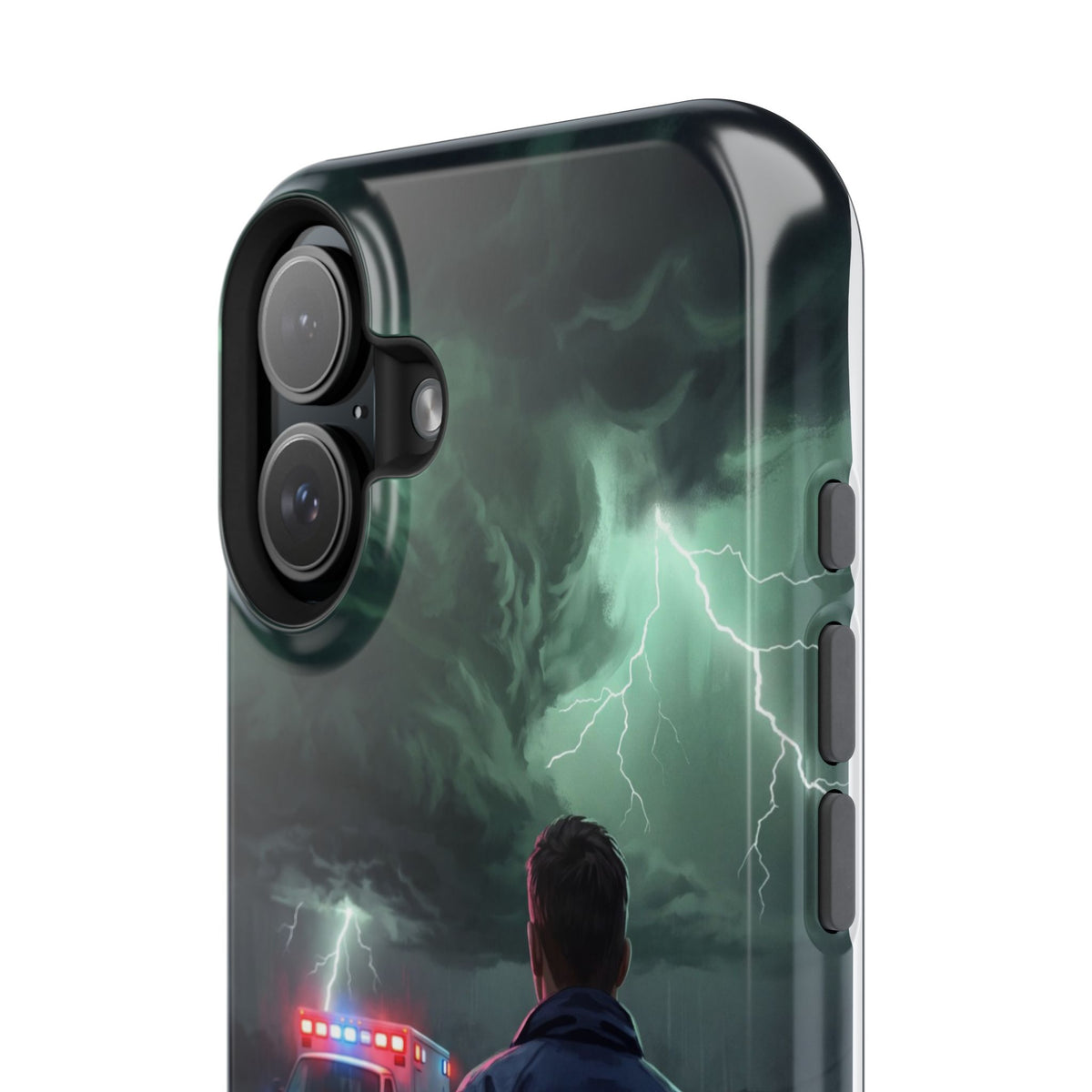 EMS Green Storm City Phone Case — Magnetic Wireless Charging Cover