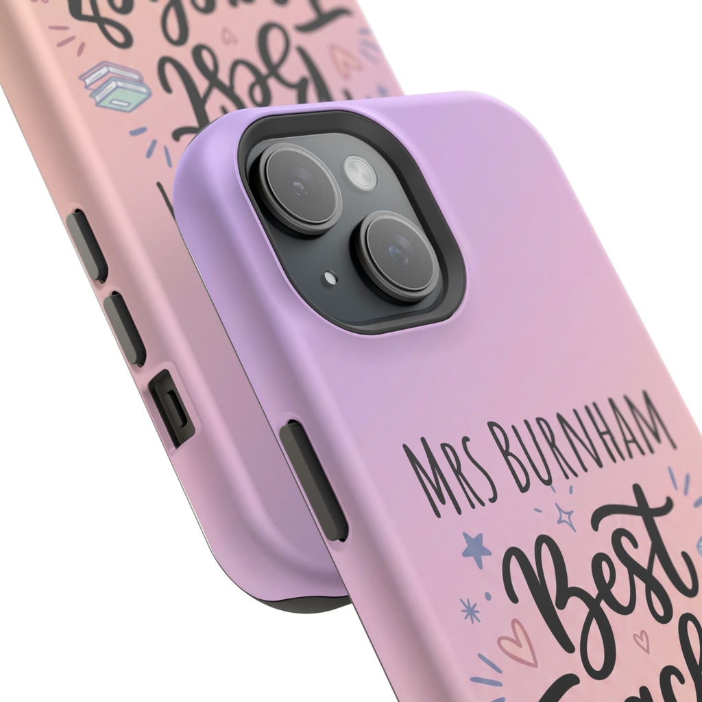 Best Teacher Ever Personalized Phone Case — Wireless Charging Cover