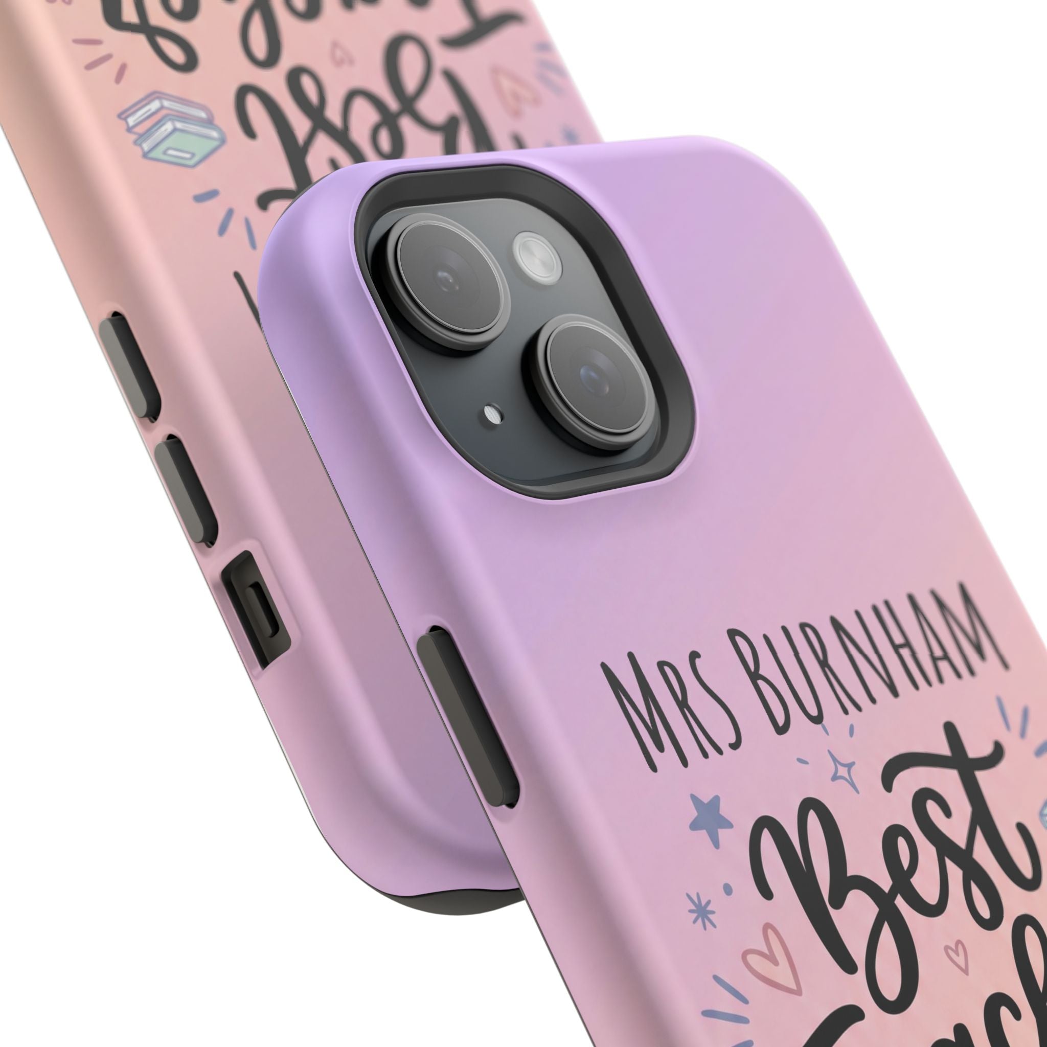 Best Teacher Ever Personalized Phone Case — Wireless Charging Cover