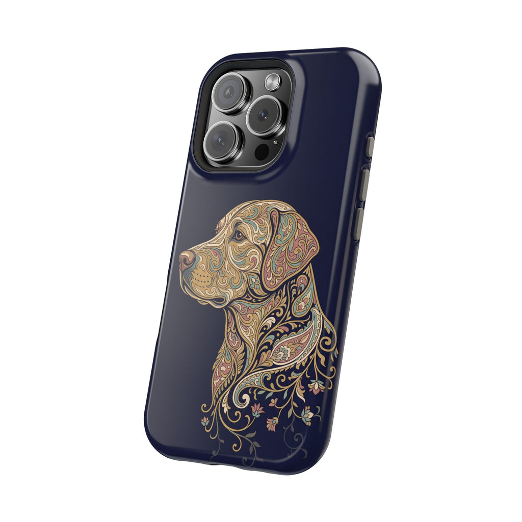 Paisley Labrador Phone Case — Tough Magnetic Case with Wireless Charging