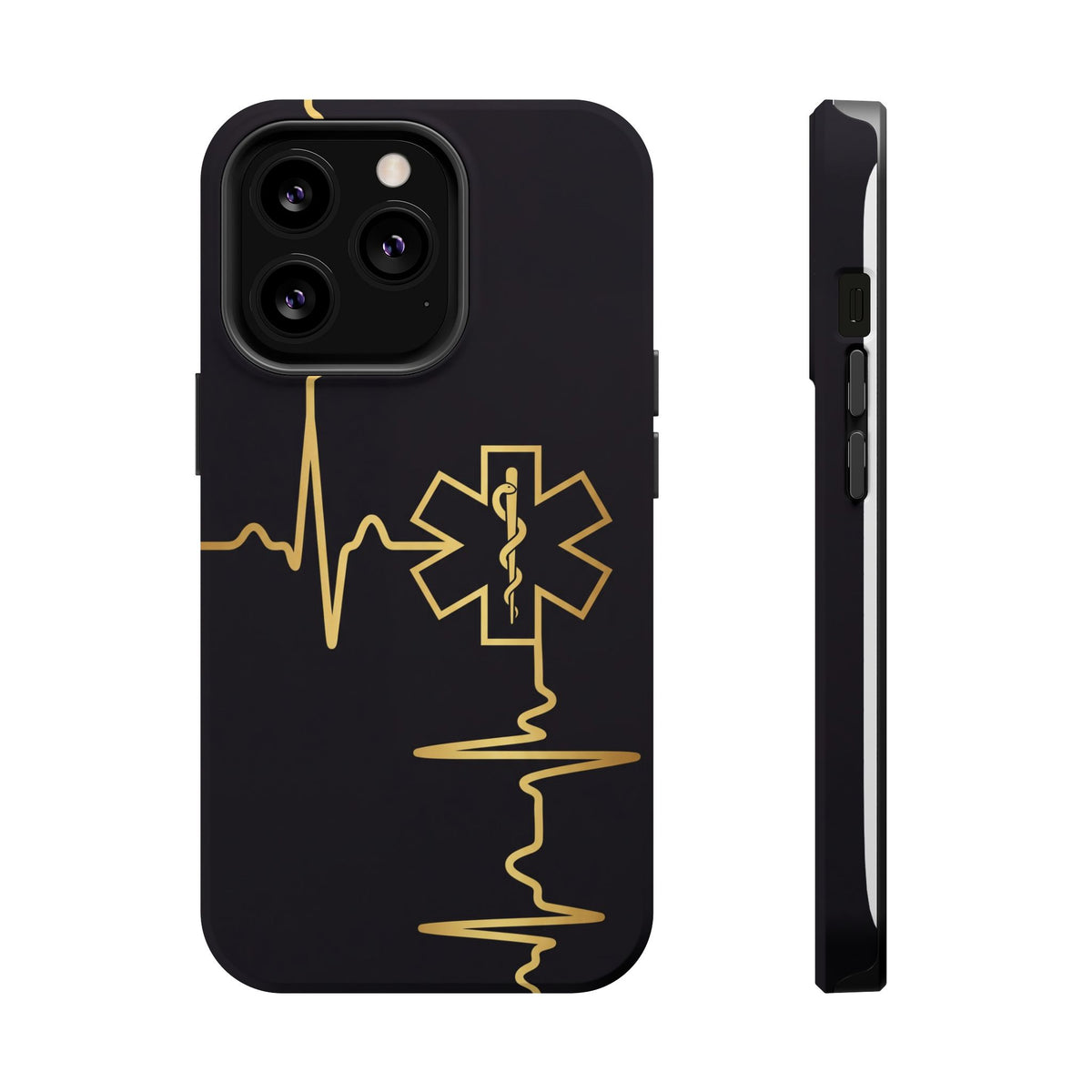 Paramedic/EMT Heartbeat Line Phone Case — Magnetic Wireless Charging Cover
