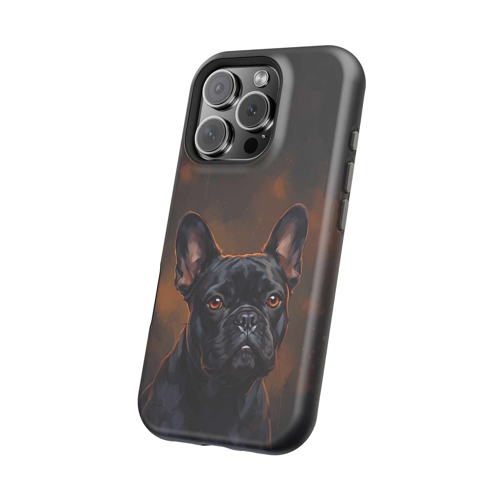 French Bulldog Portrait Phone Case — Impact-Resistant Wireless Charging Cover