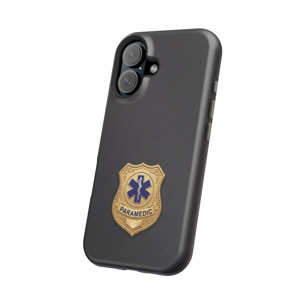 Gold Paramedic Badge Phone Case — Magnetic Wireless Charging Cover