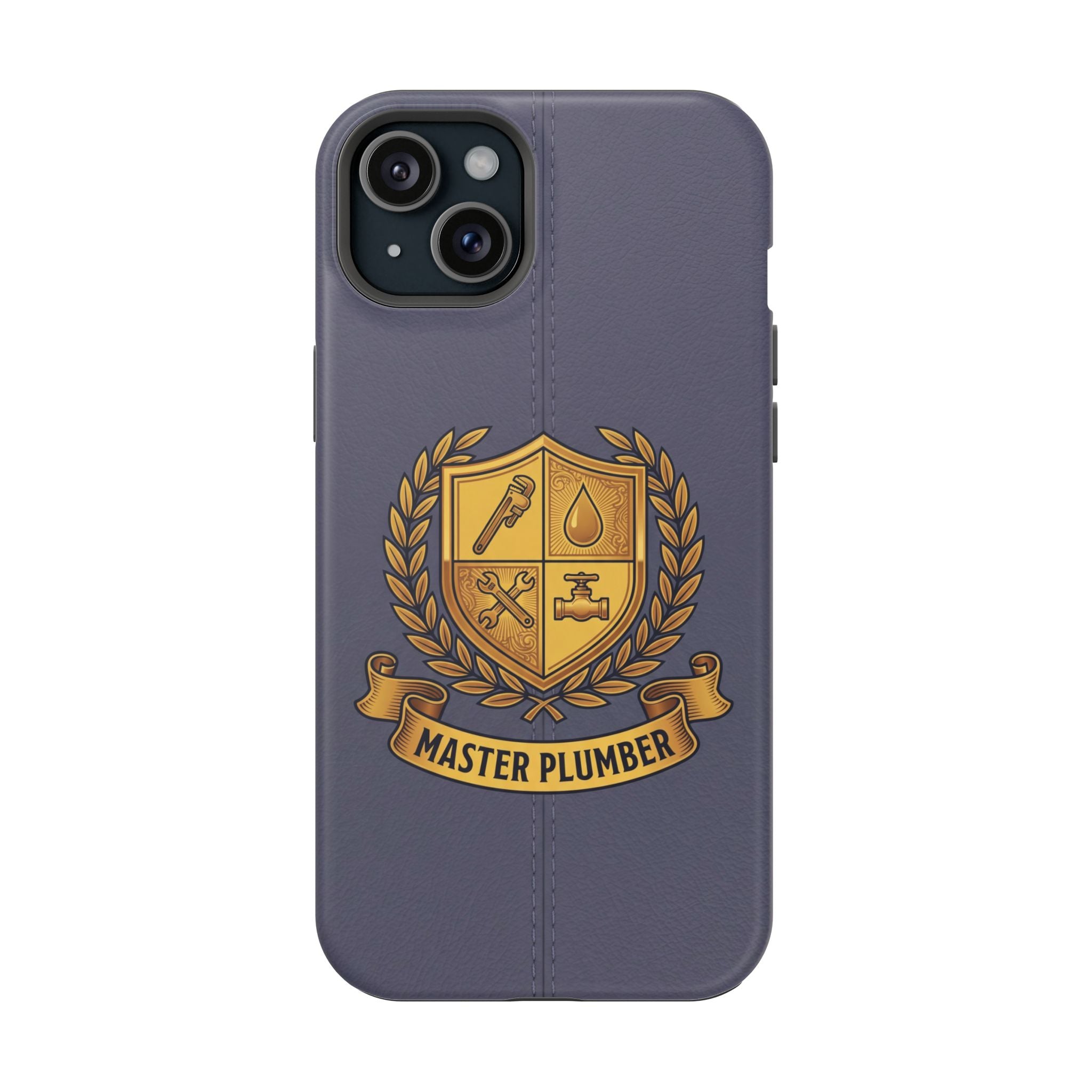 Master Plumber Crest Phone Case — Heraldic Shield Wireless Charging Cover