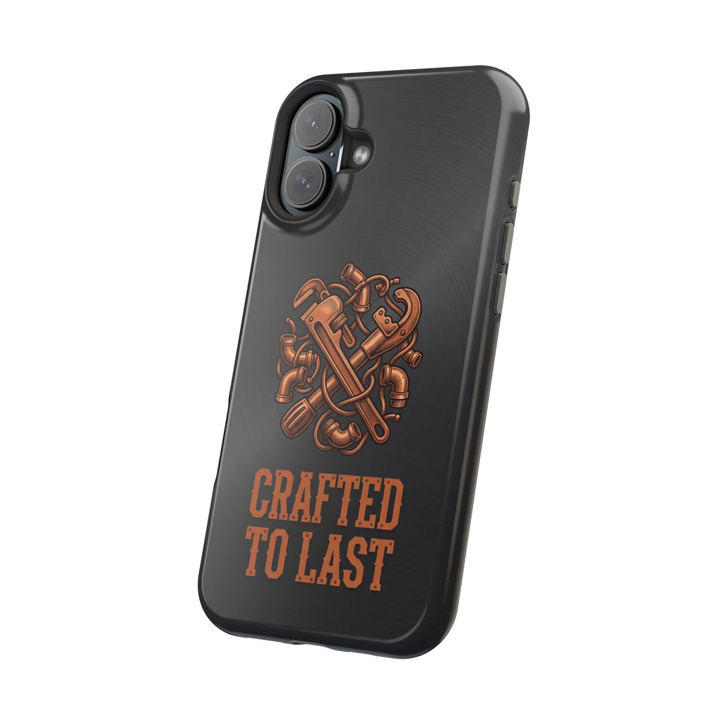 Crafted to Last Phone Case — Crossed Wrenches Wireless Charging Cover