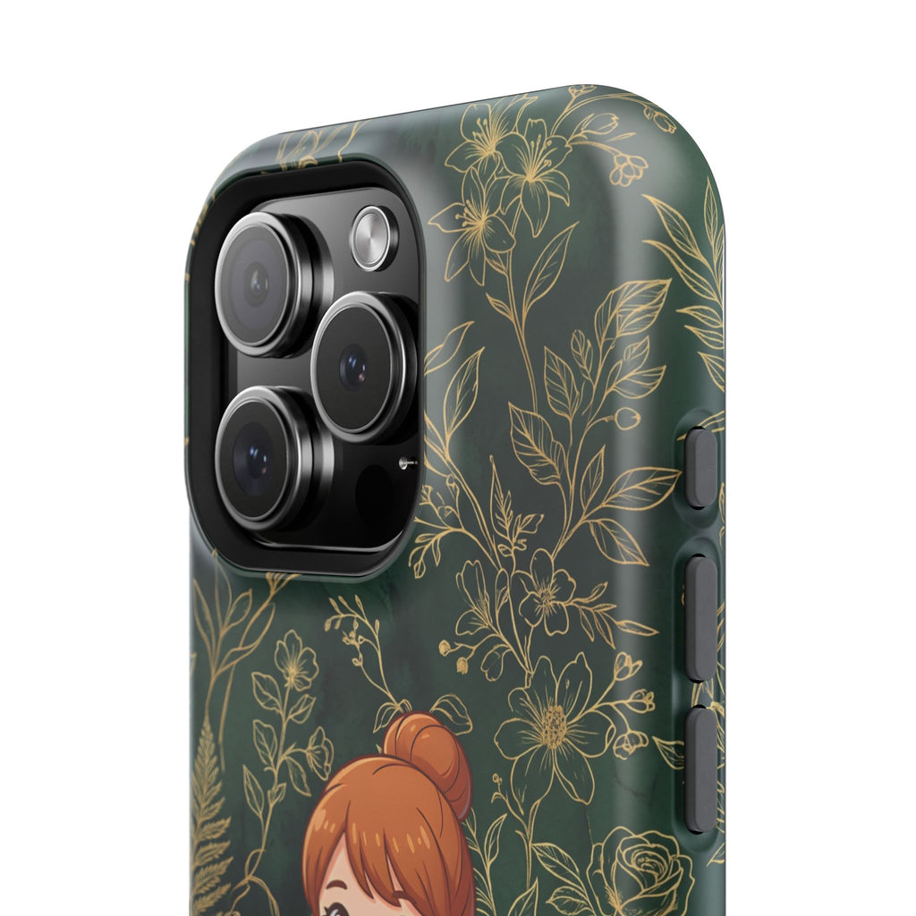 Personalized Nurse Botanical Phone Case — Impact-Resistant Wireless Charging Cover