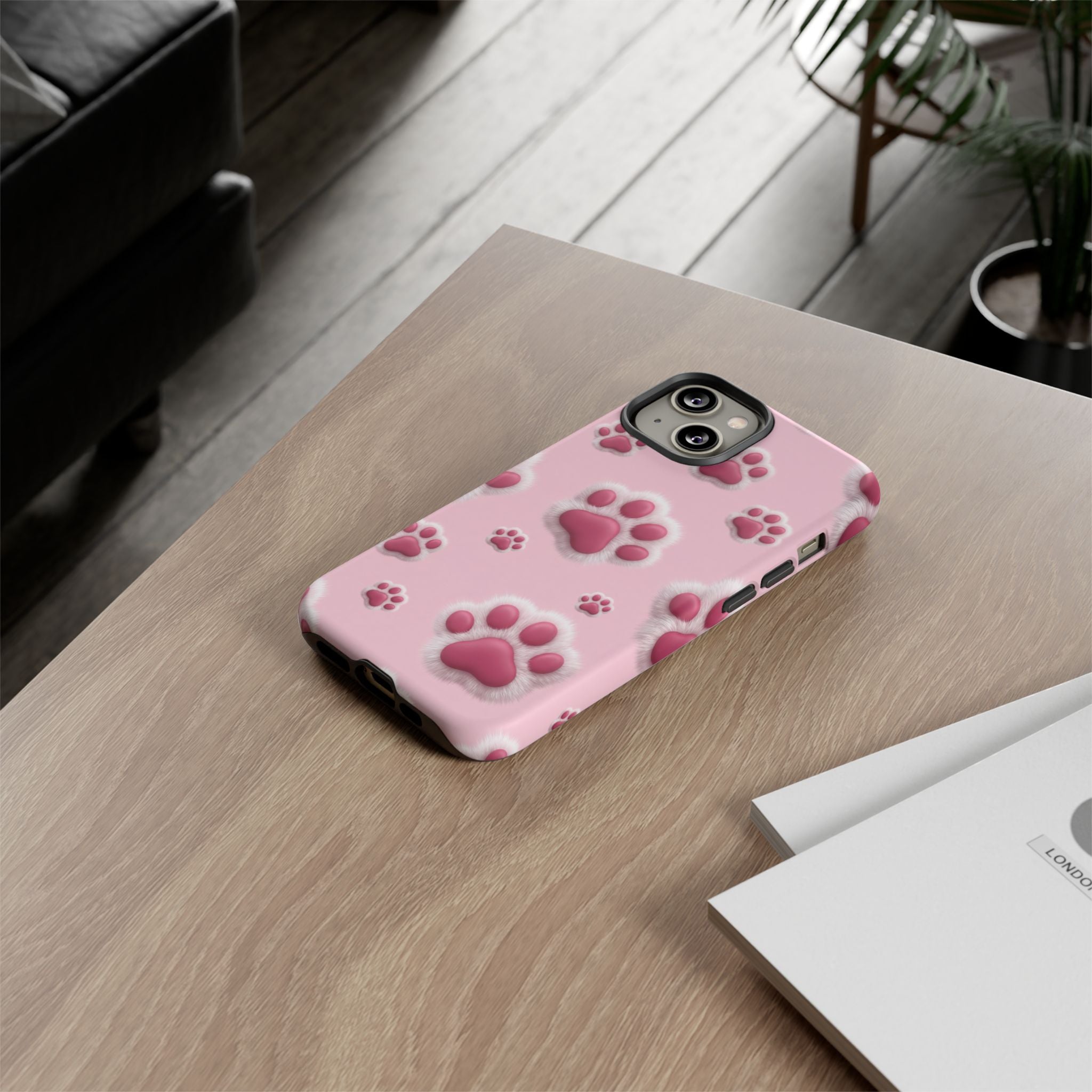 iphone & Samsung - Pink Paws Tough Phone Case — Cute Protective iPhone Cover