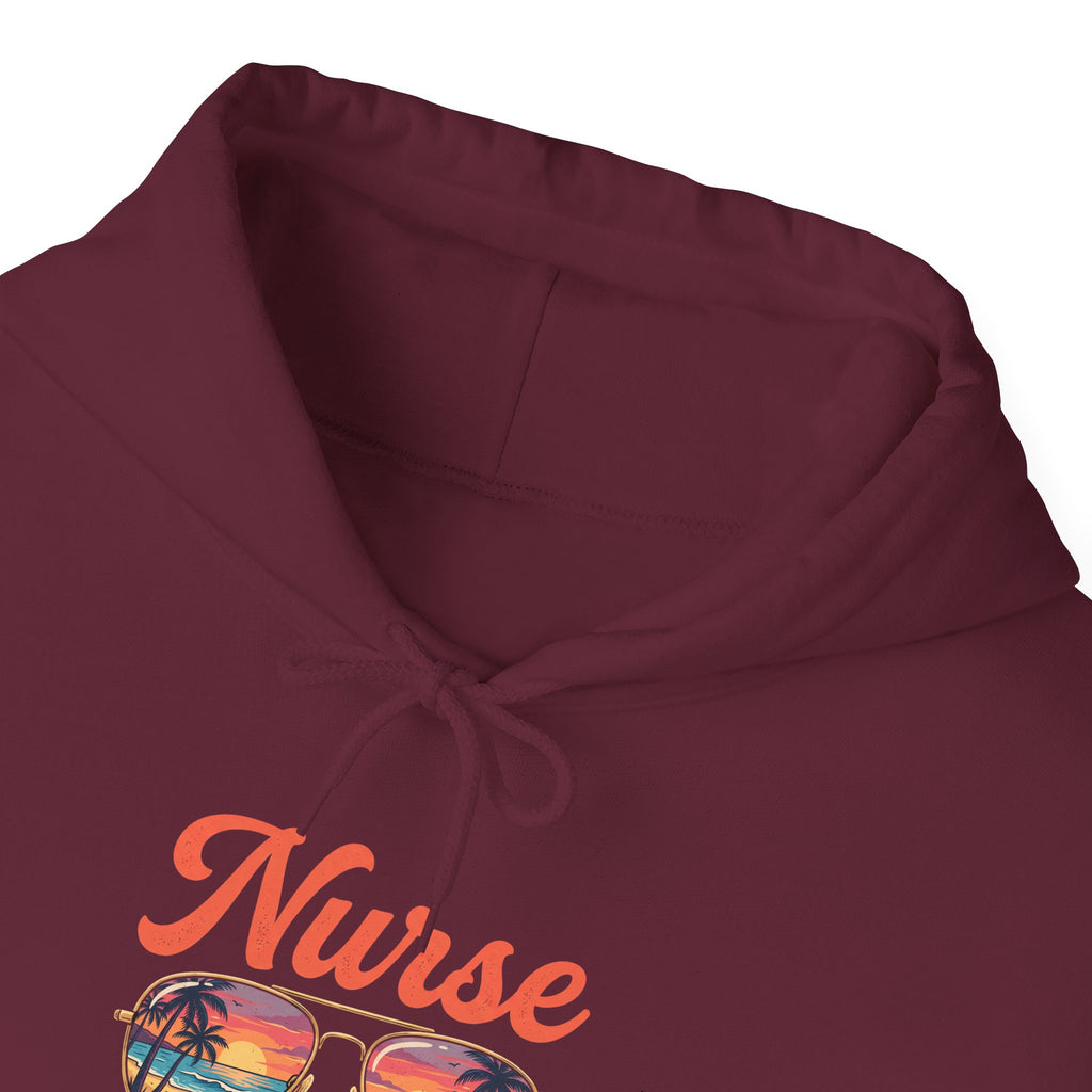 Nurse Off Duty Hoodie — Beach Vacation Nurse Graphic Pullover