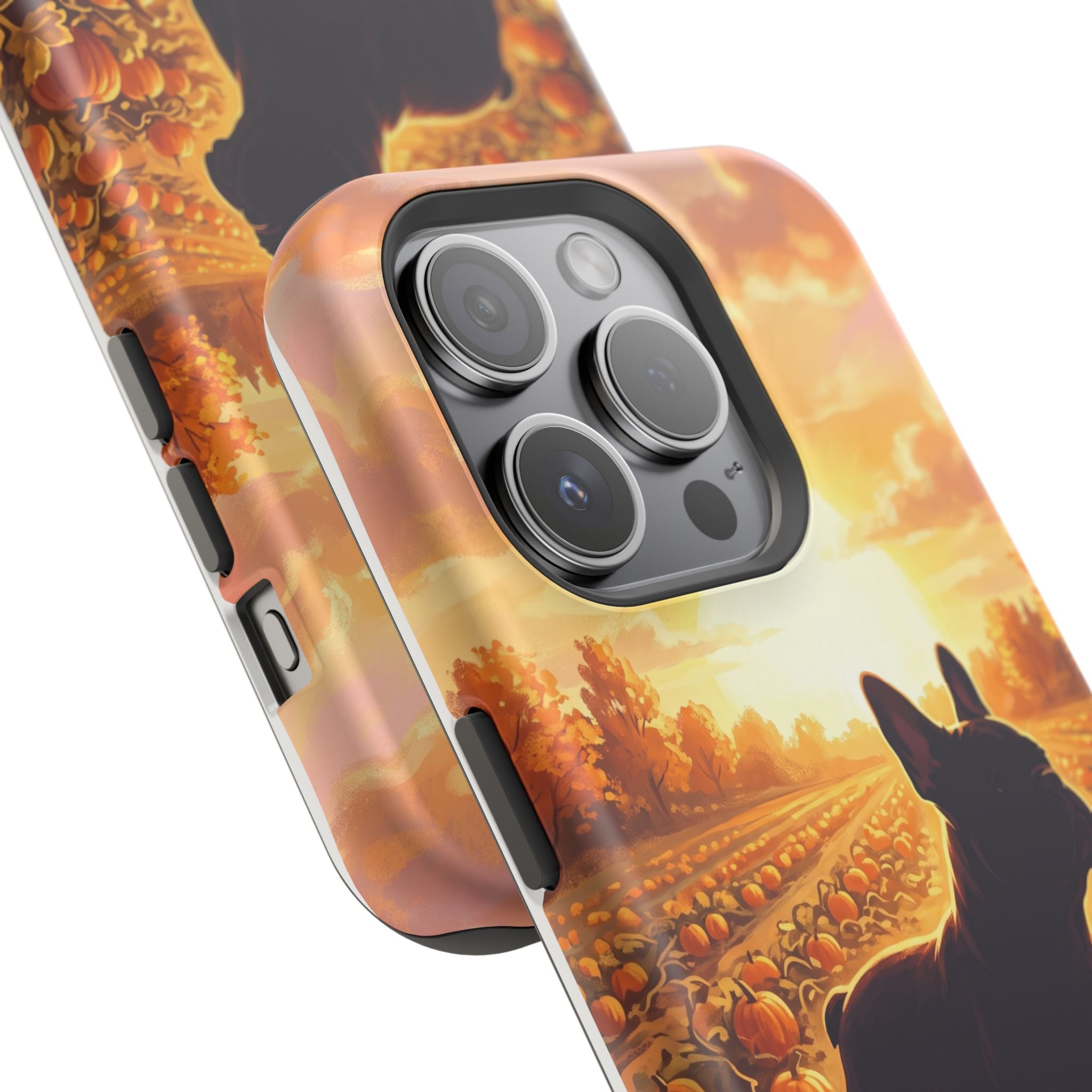 Personalized French Bulldog Pumpkin Patch Phone Case — Wireless Charging Cover