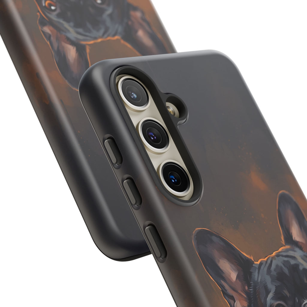 Moody French Bulldog Portrait Phone Case | Dramatic Studio Photography Style | iPhone & Samsung