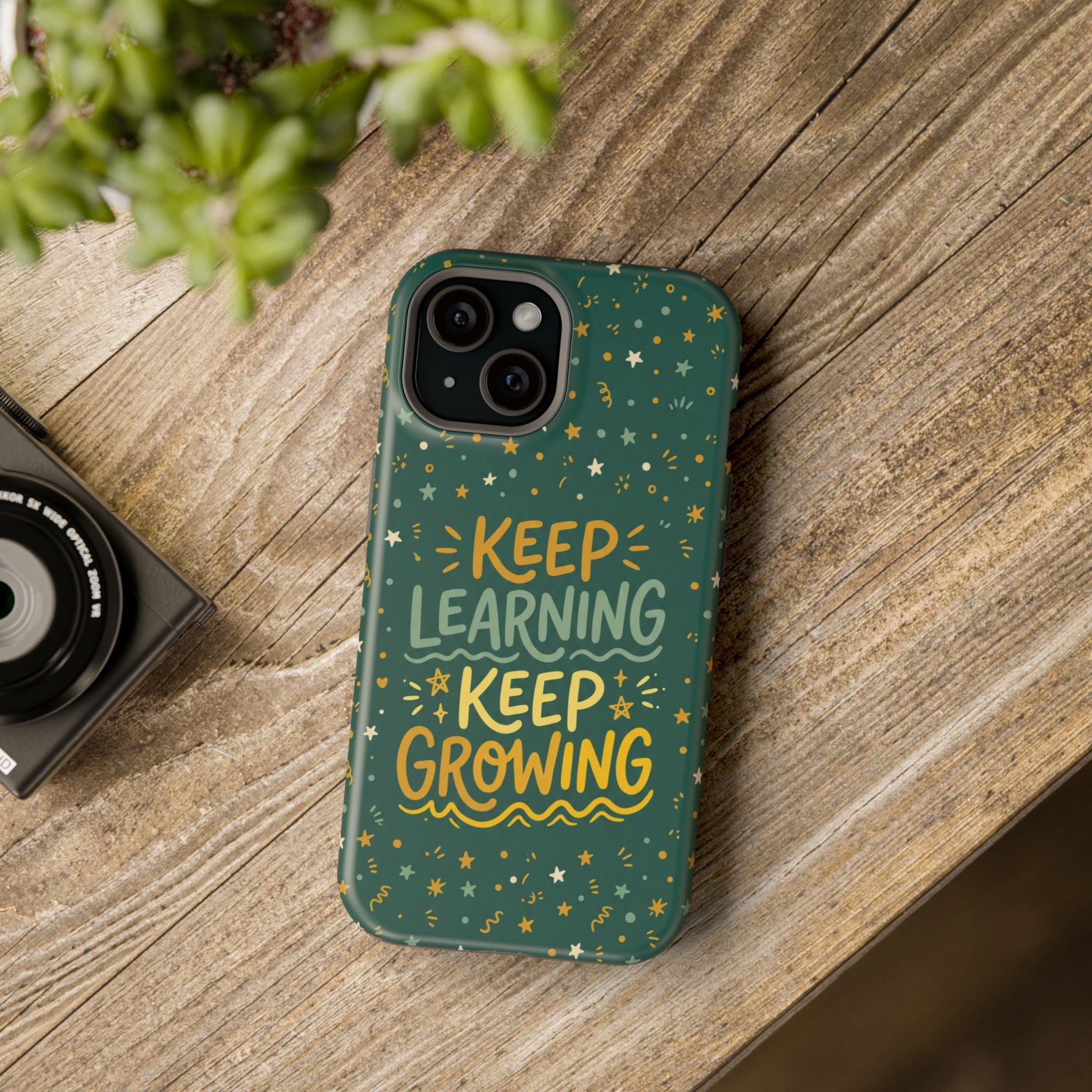 Keep Learning Keep Growing Teacher Phone Case — Wireless Charging Cover