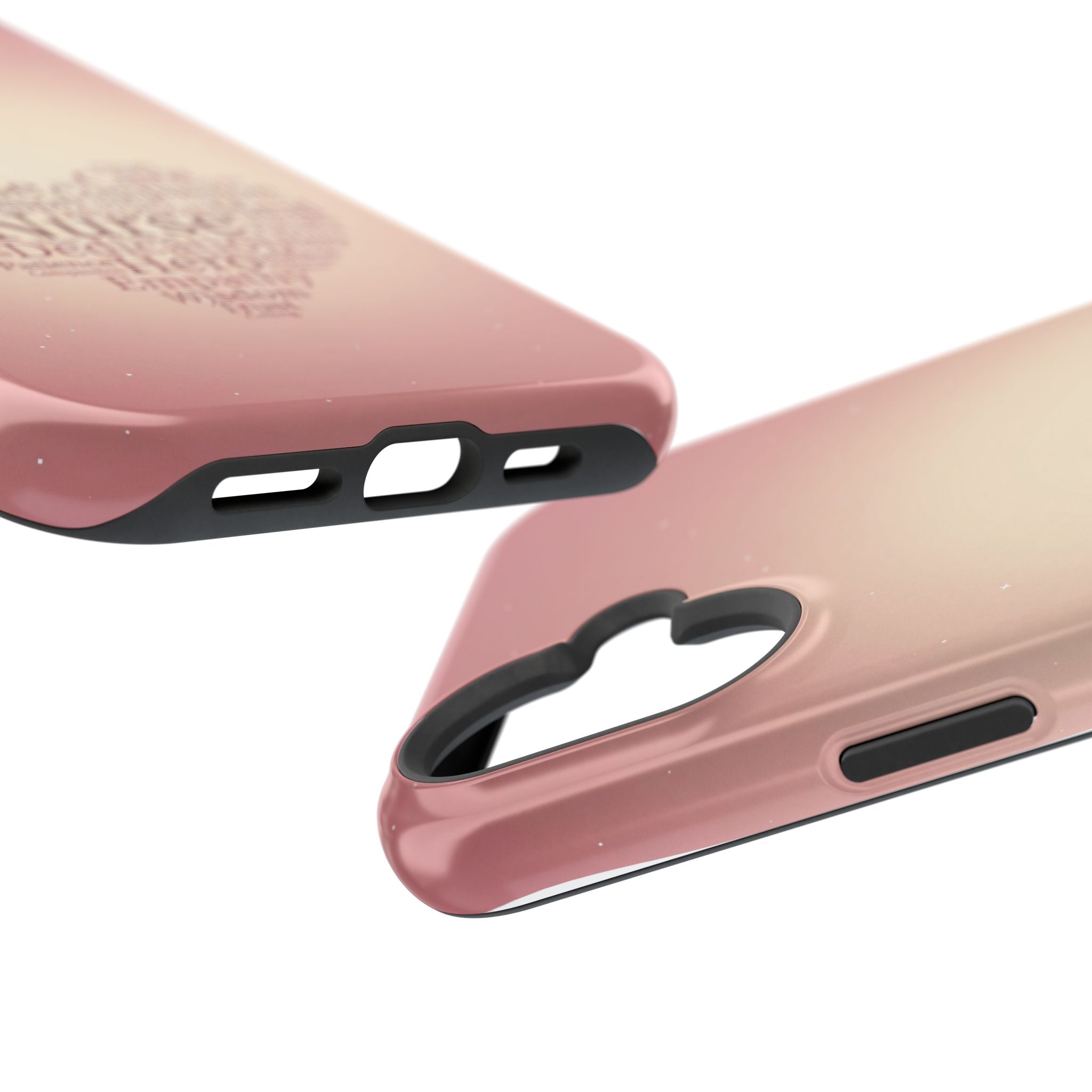 Nurse Heart Word Art Phone Case — Impact-Resistant Wireless Charging Cover