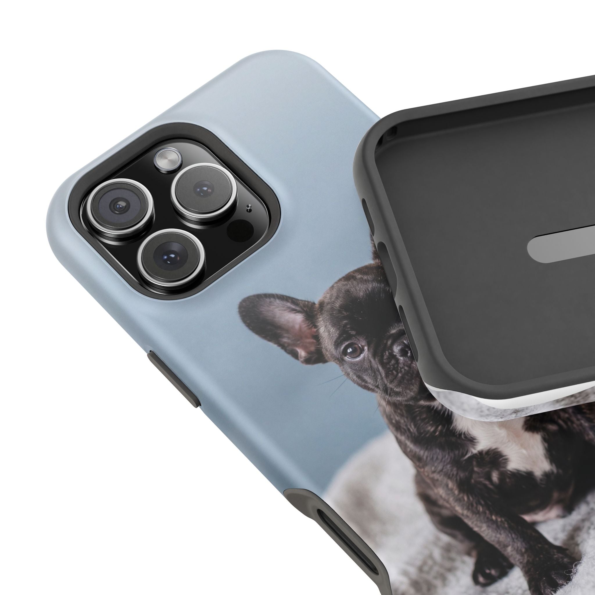 French Bulldog Puppy Phone Case — Impact-Resistant Wireless Charging Cover