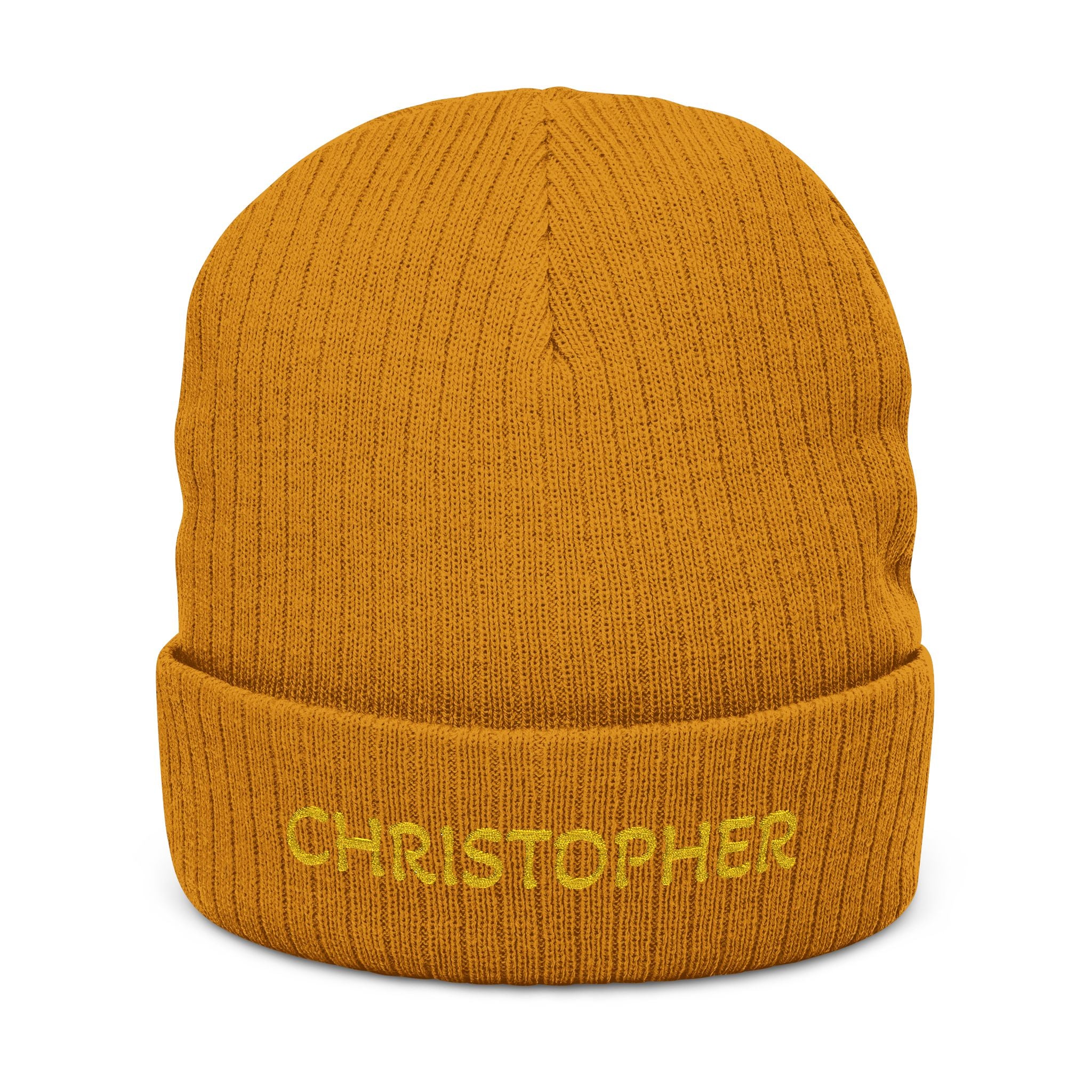 Electrician Personalized Embroidered Ribbed Knit Beanie