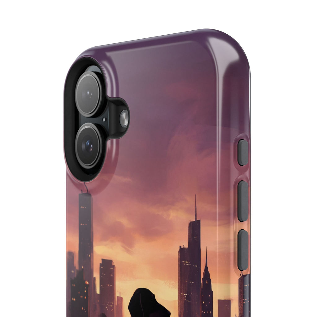 Personalized Dachshund City Skyline Phone Case — Wireless Charging Cover