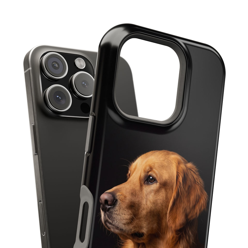 Golden Retriever Portrait Phone Case — Impact-Resistant Wireless Charging Cover