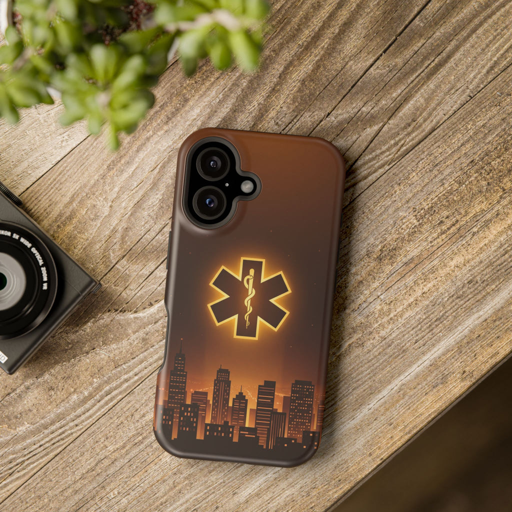 Paramedic/EMT Skyline Phone Case — Magnetic Wireless Charging Cover