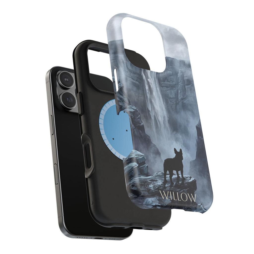 Personalized French Bulldog Misty Waterfall Phone Case — Wireless Charging Cover