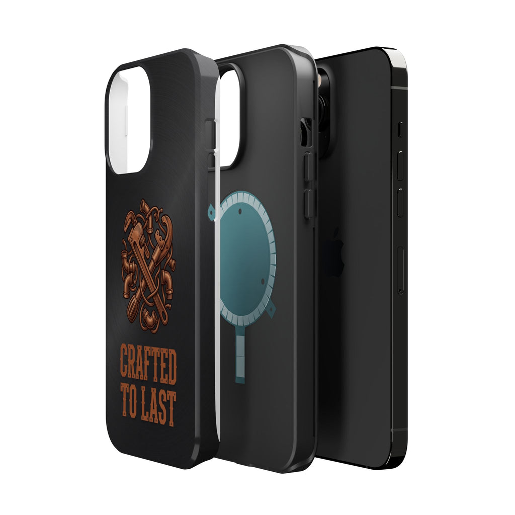 Crafted to Last Phone Case — Crossed Wrenches Wireless Charging Cover