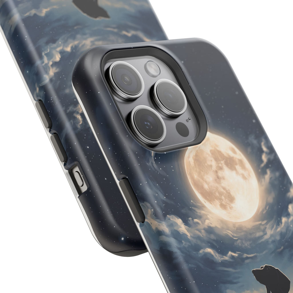 Personalized Dachshund Moonlight Phone Case — Wireless Charging Cover